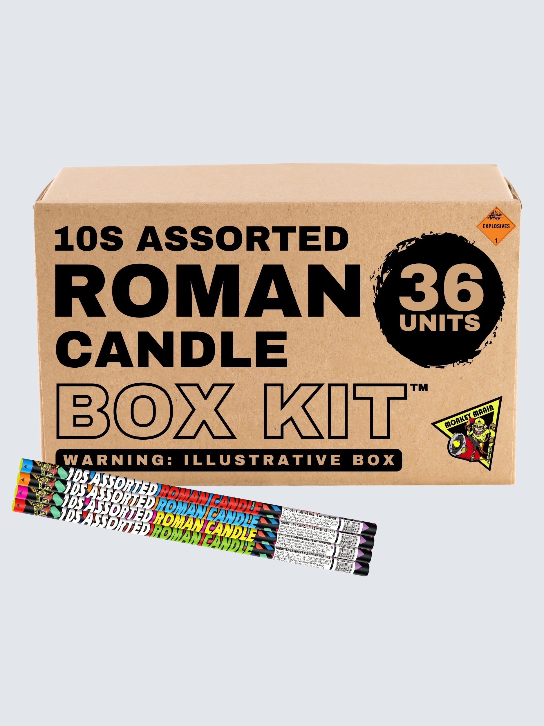 10S Assorted Roman Candle | 10 Shot Roman Candle