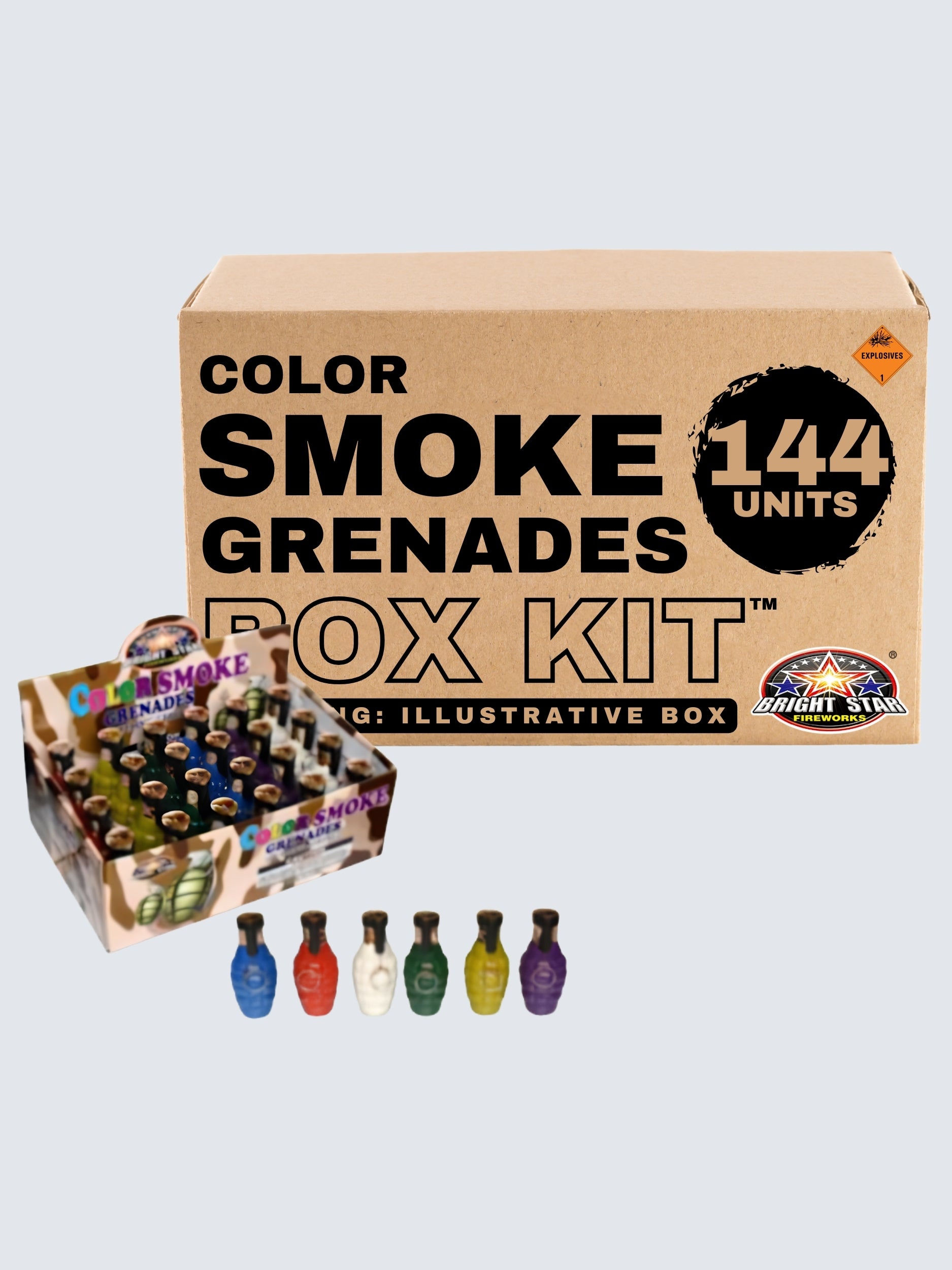 Bright Star Pull String Color Smoke Grenades | Assorted Colors