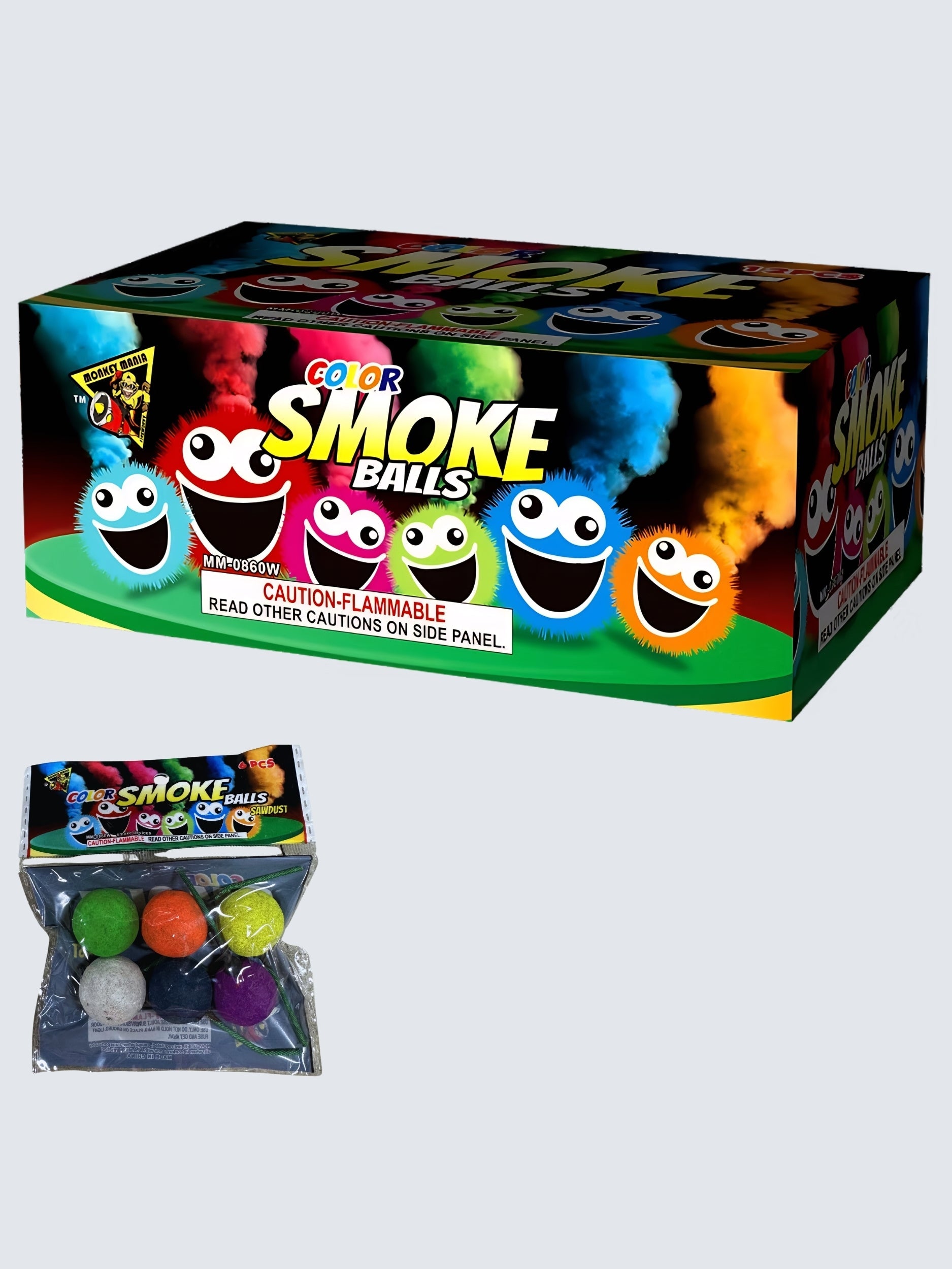 Color Smoke Balls | Six Color Assorted Smoke Gadget