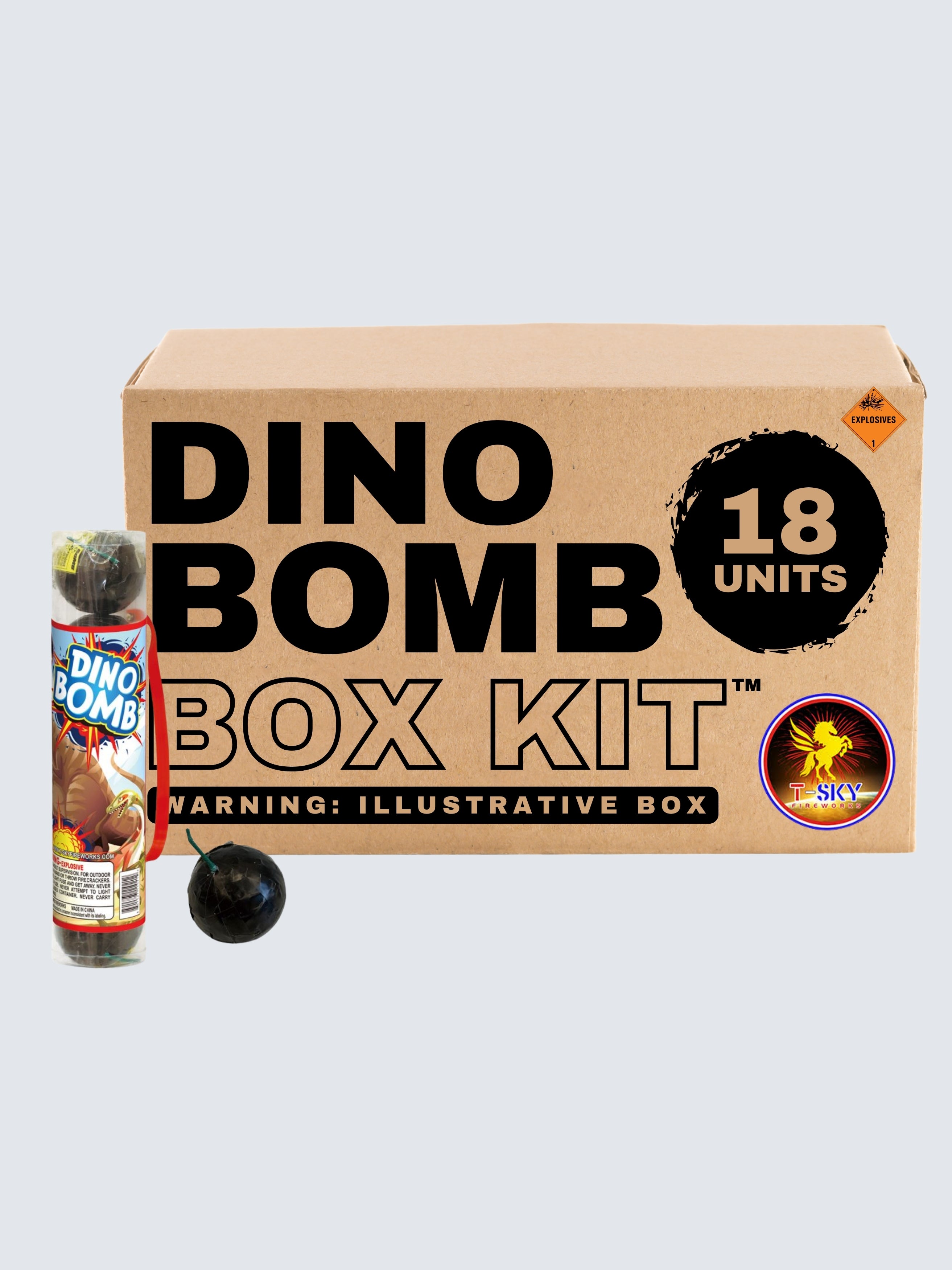 Dino Bomb | 5 Shot Single Cracker Noisemaker