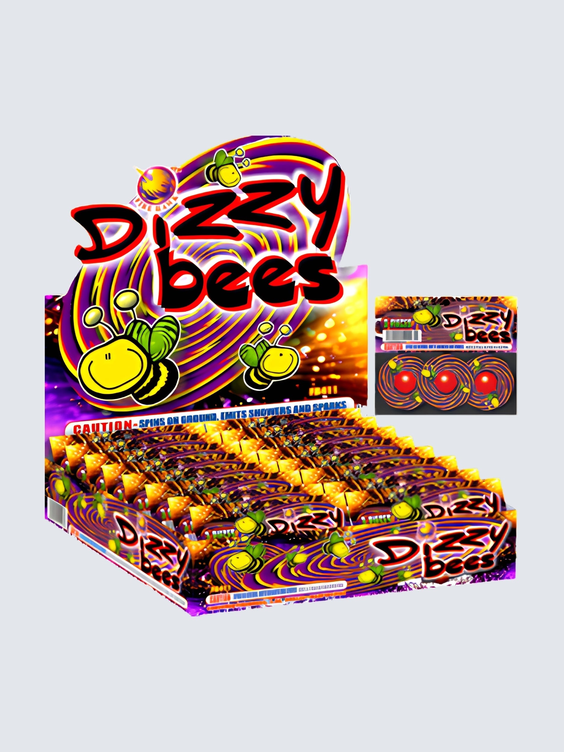 Dizzy Bees (Ground Spinner & Crackling) | Rapid Plastic Spinning Ground Novelty
