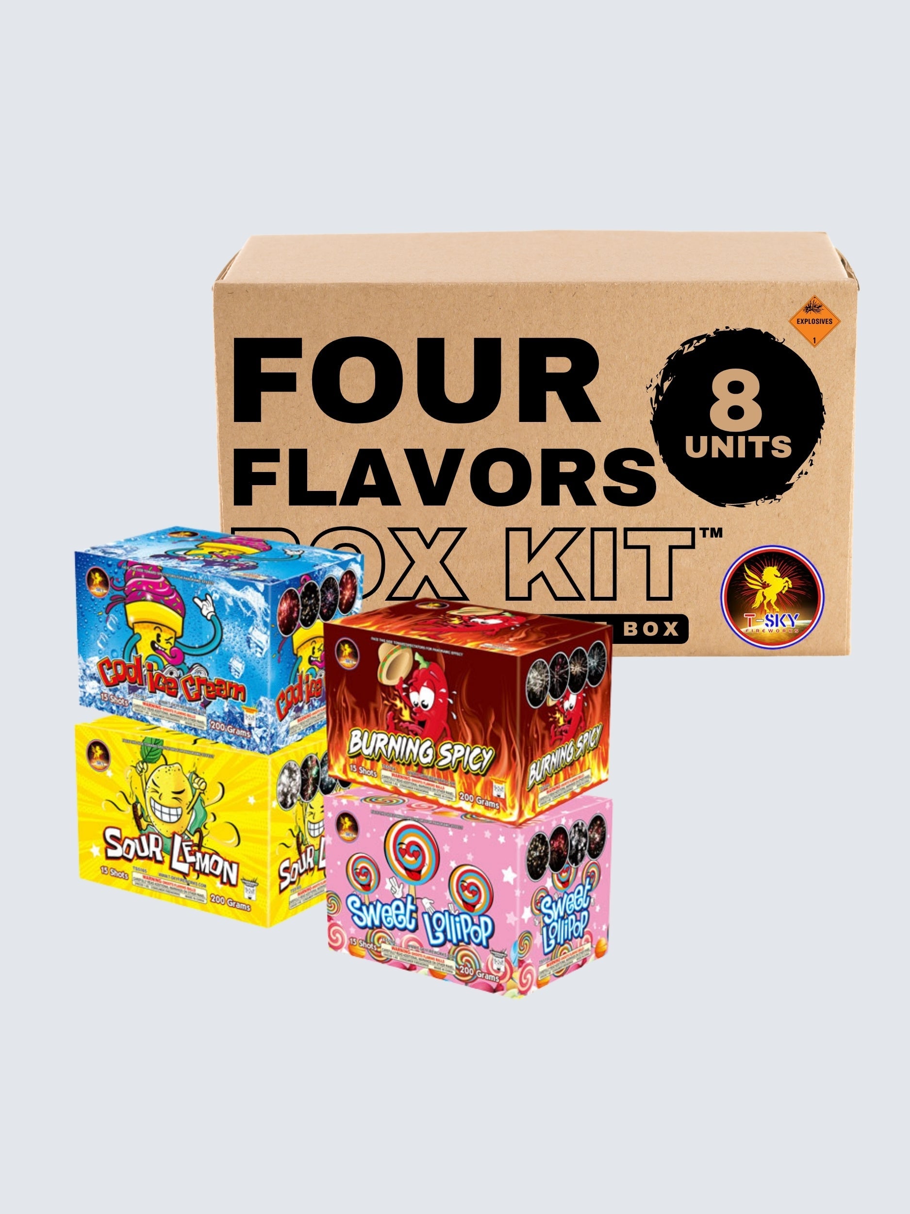 Four Flavors | 120 Shot Aerial Repeater Box Kit™