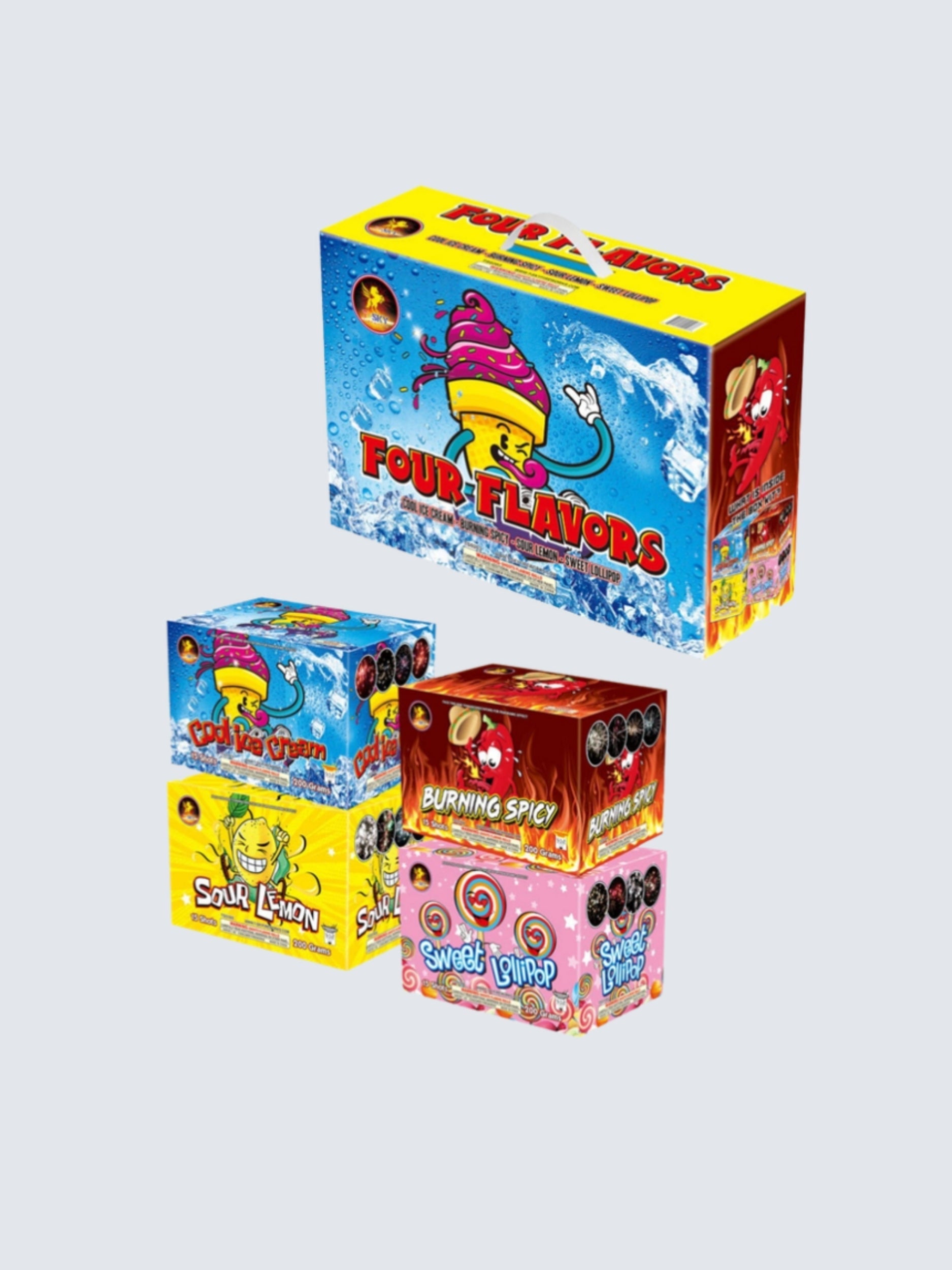 Four Flavors | 120 Shot Aerial Repeater Box Kit™