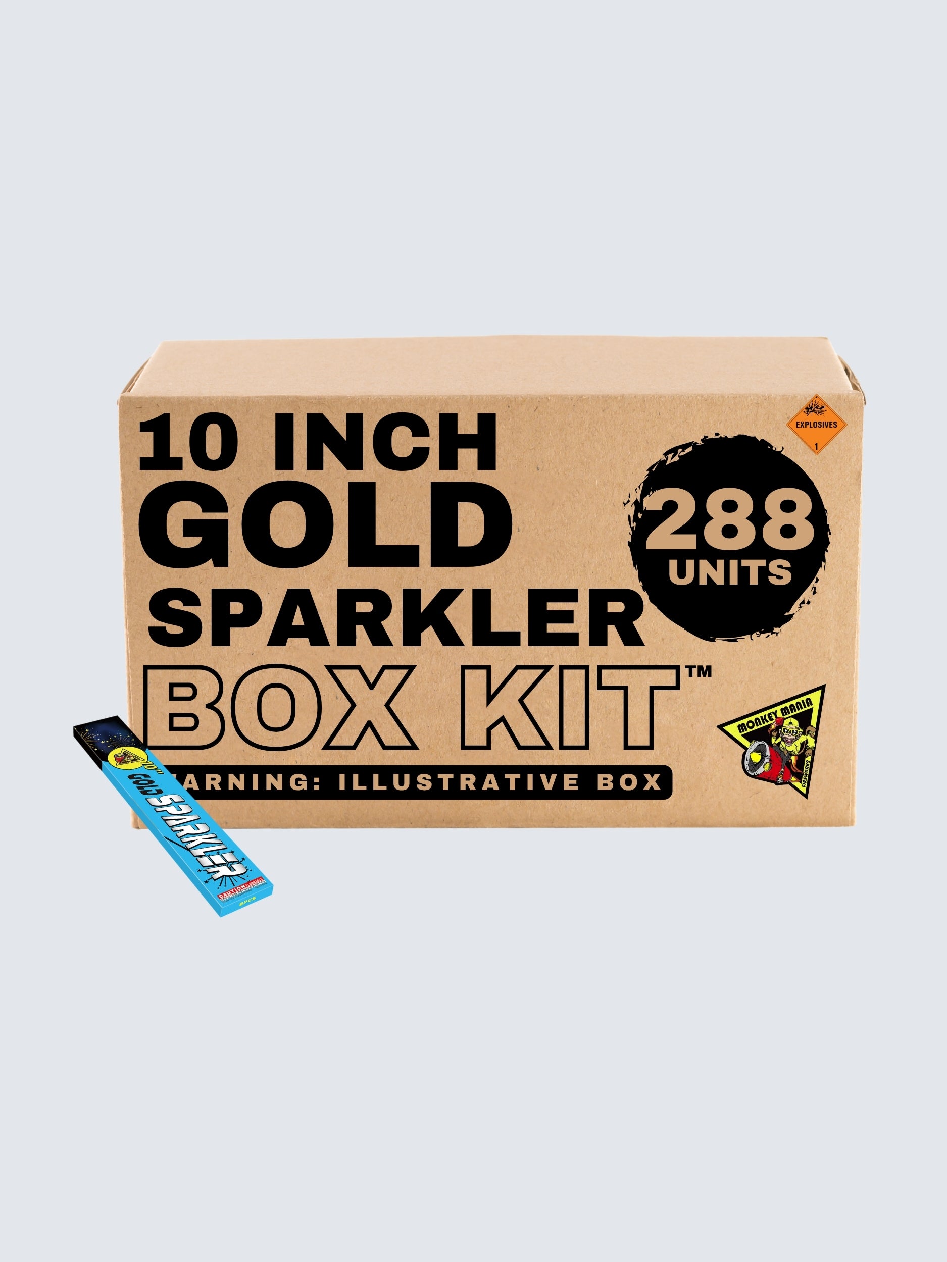 Monkey Mania Gold Sparkler | 10 Inch Gold Metal Handheld Sparkler