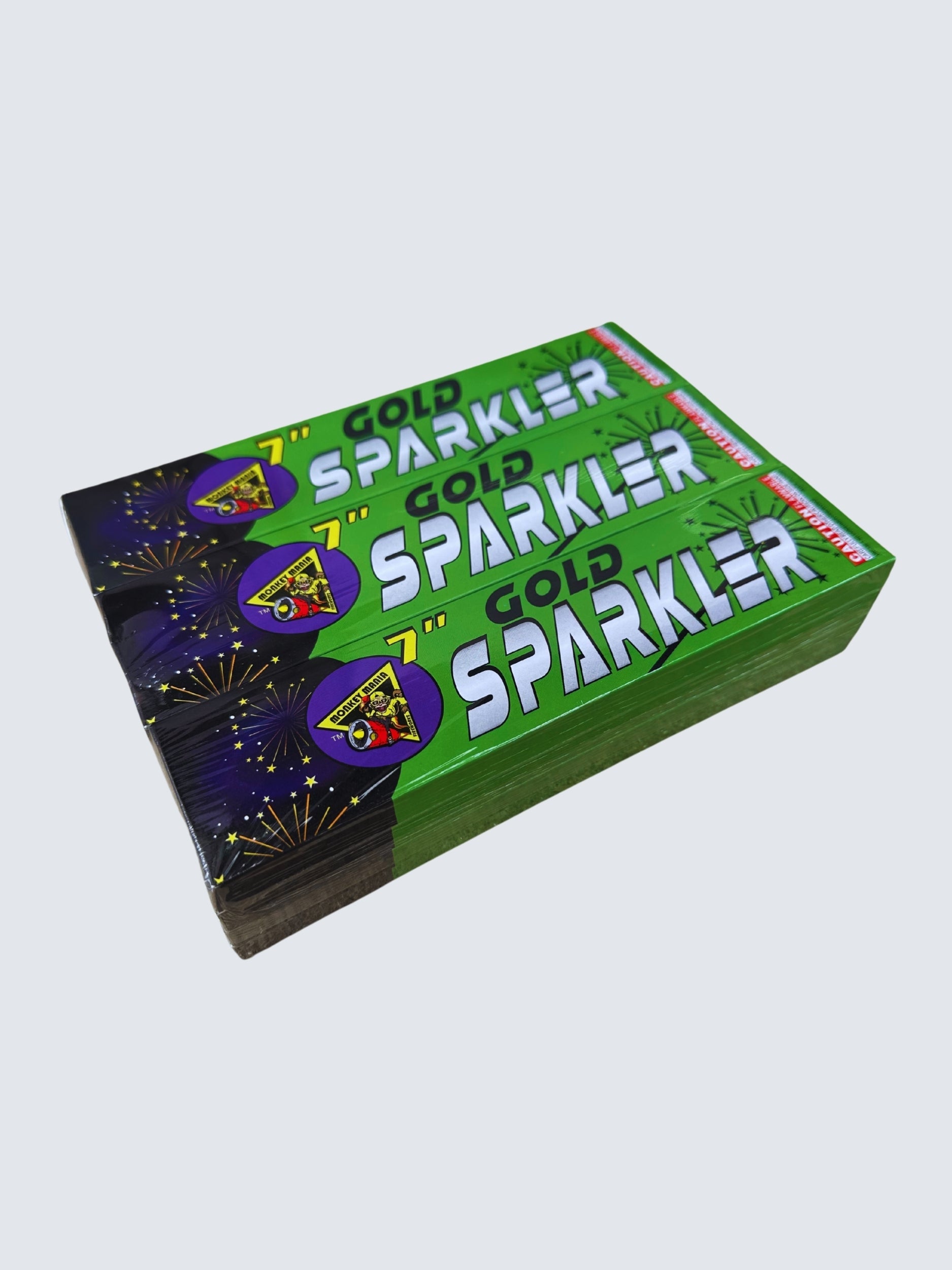 Monkey Mania Gold Sparkler | 7 Inch Gold Metal Handheld Sparkler