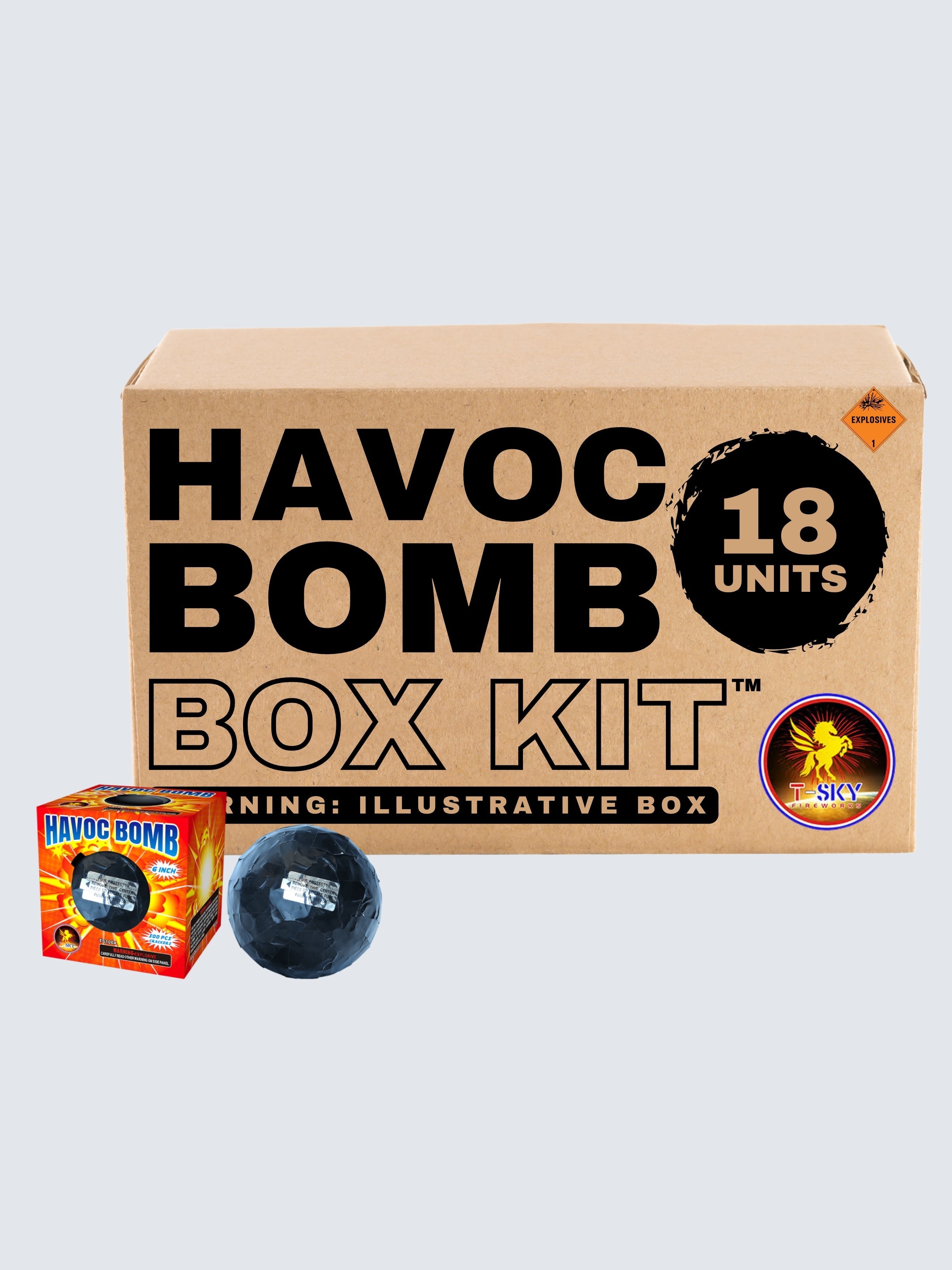 Havoc Bomb | 6" Bomb Single Cracker Noisemaker