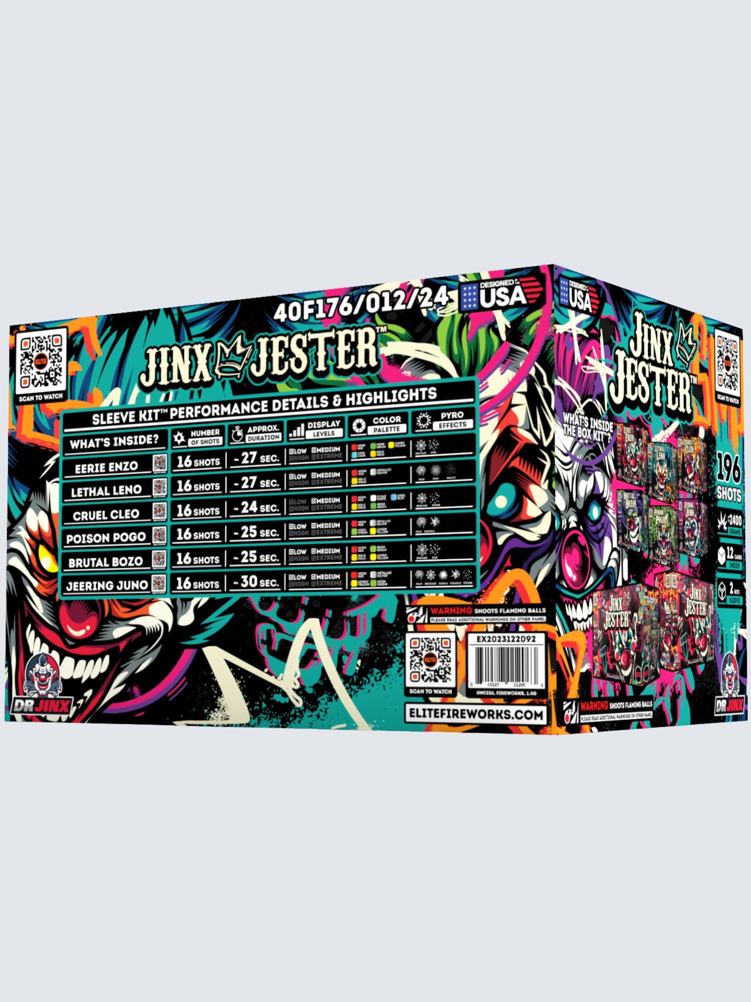 Jinx Jesters™ | 192 Shot Aerial Repeater Box Kit™