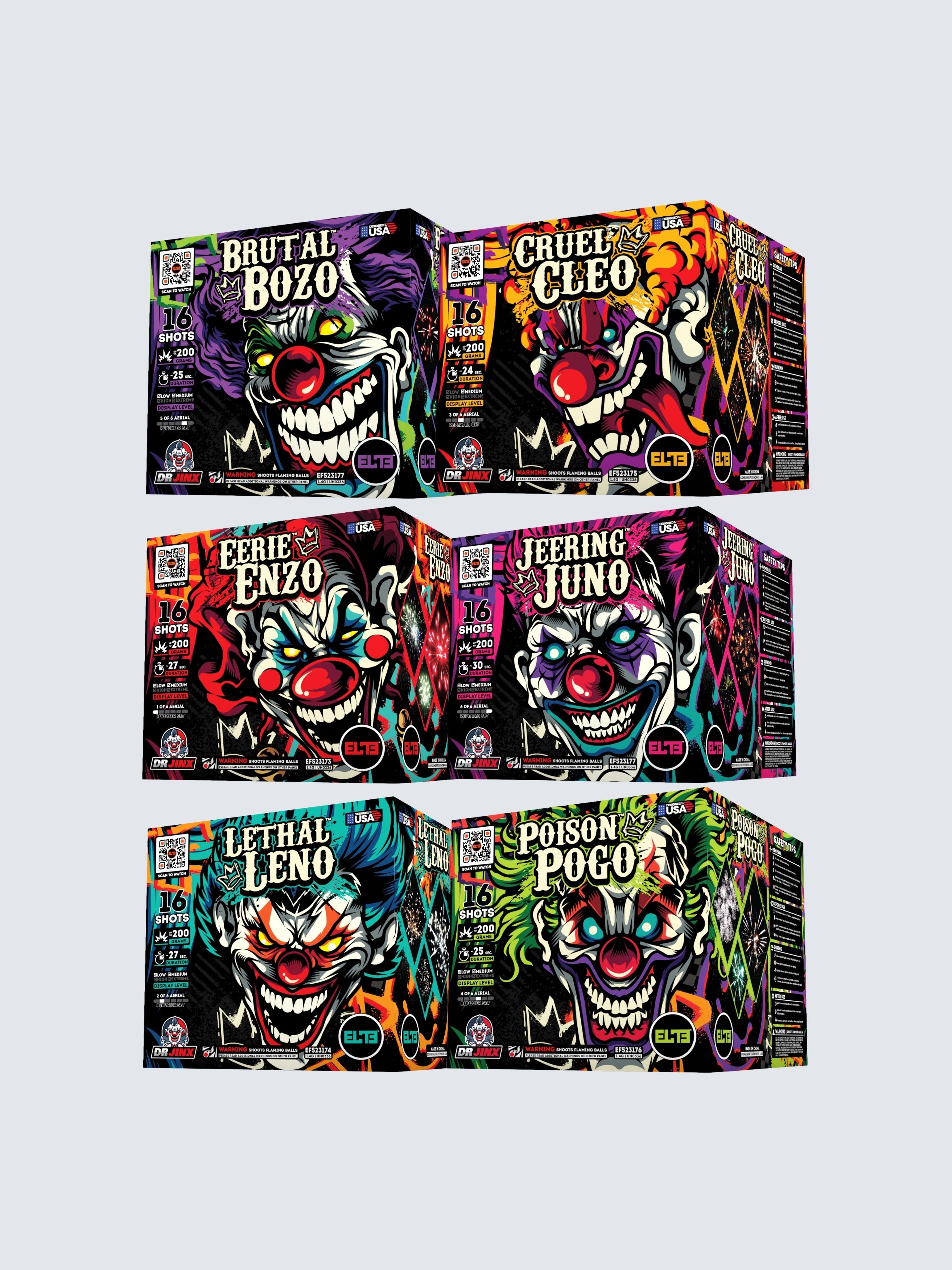 Jinx Jesters™ | 192 Shot Aerial Repeater Box Kit™