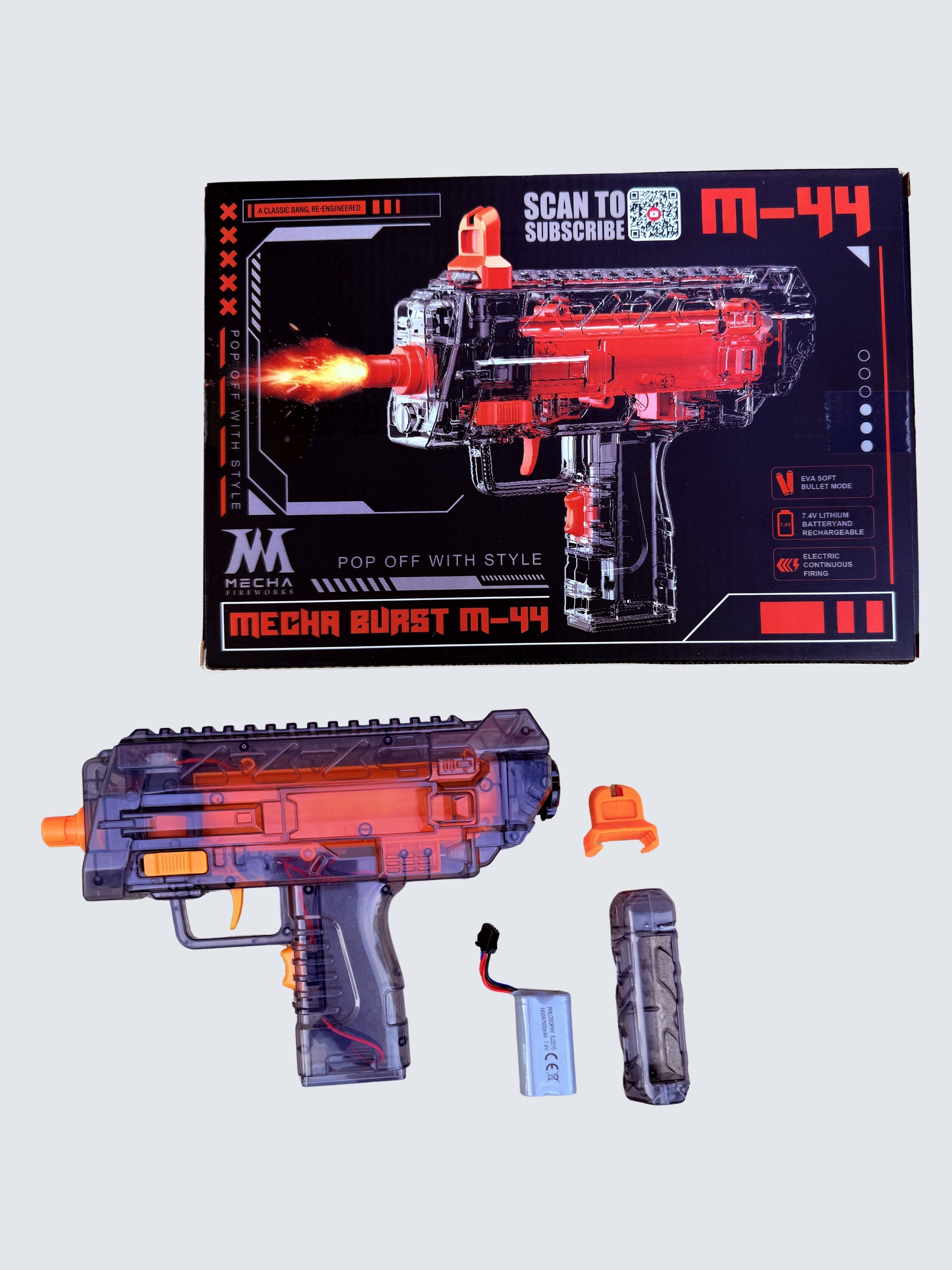 Mecha Burst M-44 | Individual Rapid Fire 30 Shot Handheld Snapper Gun