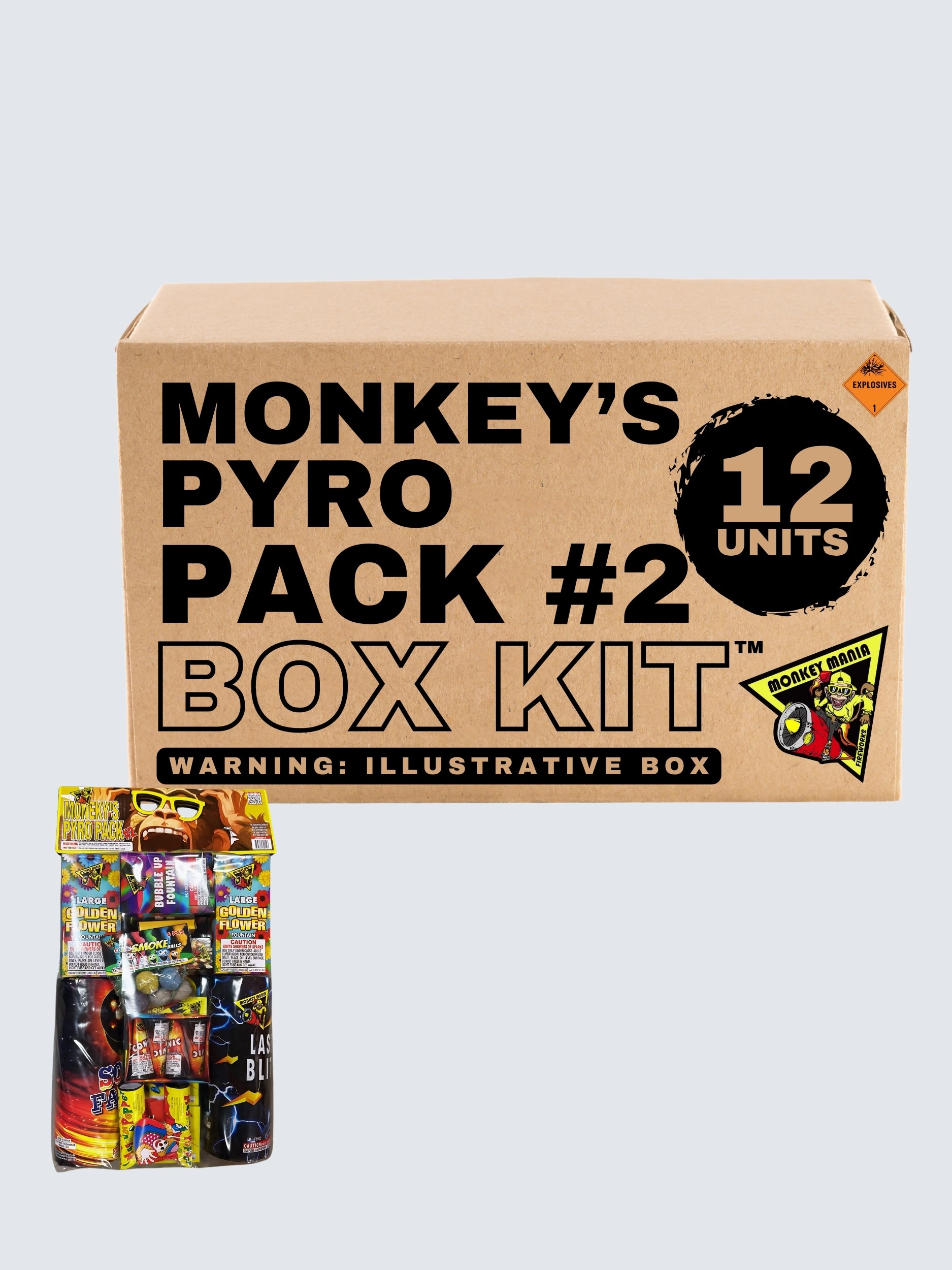 Monkey's Pyro Pack #2 | Safe & Sane Ground Variety Assortment