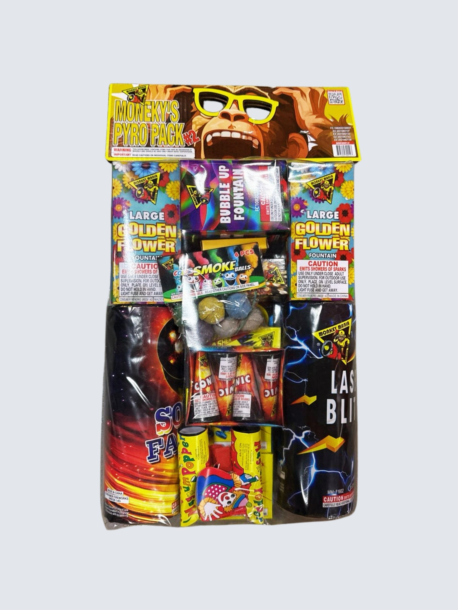 Monkey's Pyro Pack #2 | Safe & Sane Ground Variety Assortment