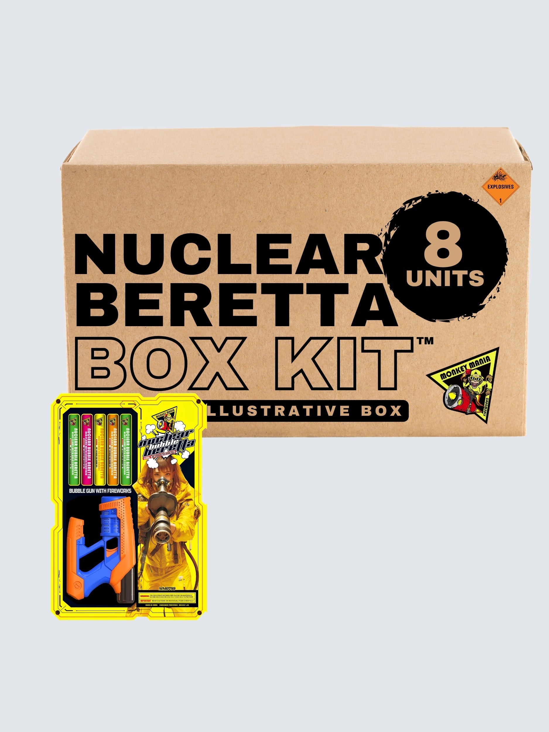 Nuclear Bubble Beretta | X-tra Large Sparkler With Toy Gun Novelty