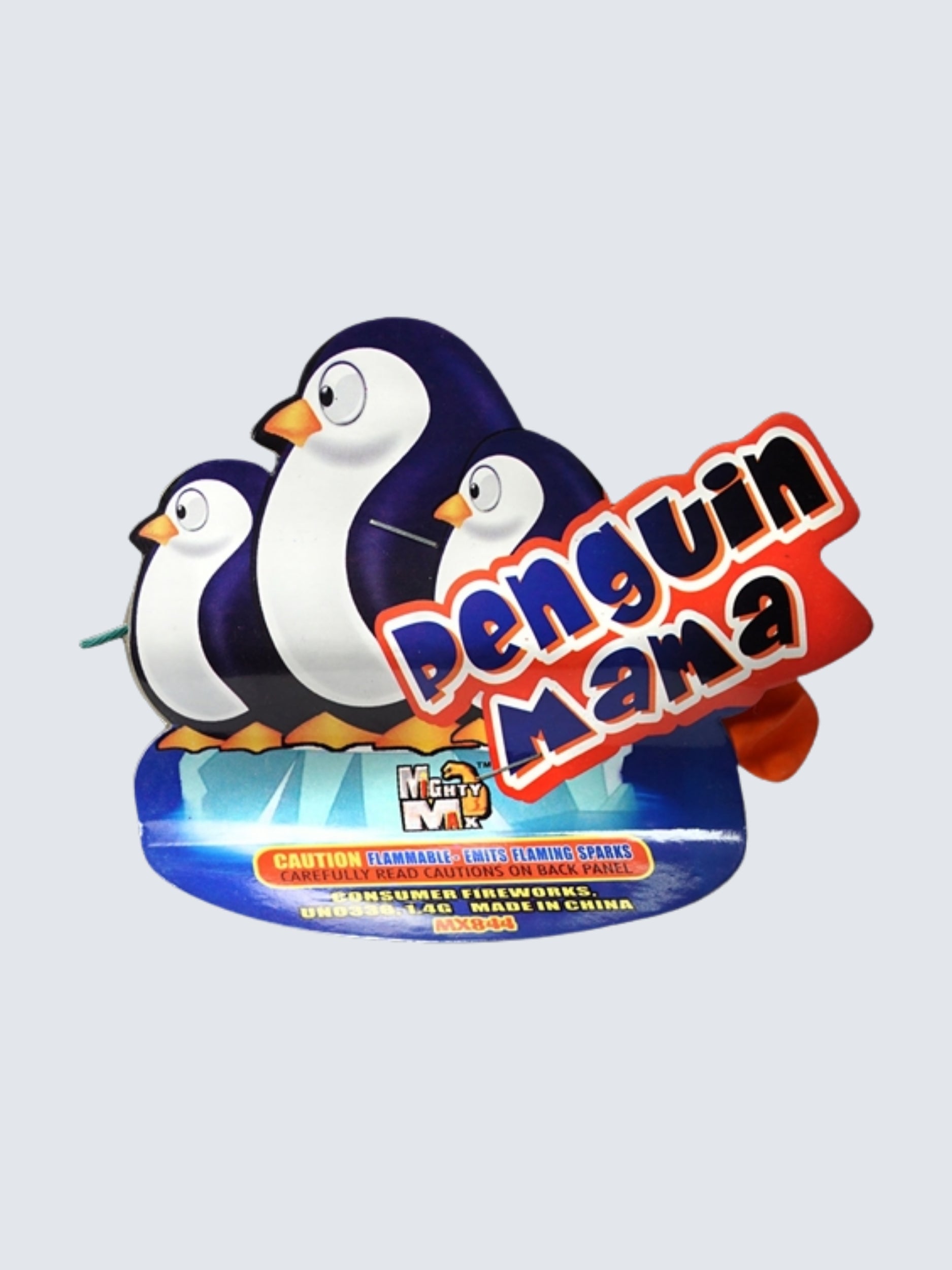 Penguin Mama | Paper-craft Penguin Shape Fountain Ground Novelty w/ a Popping Balloon