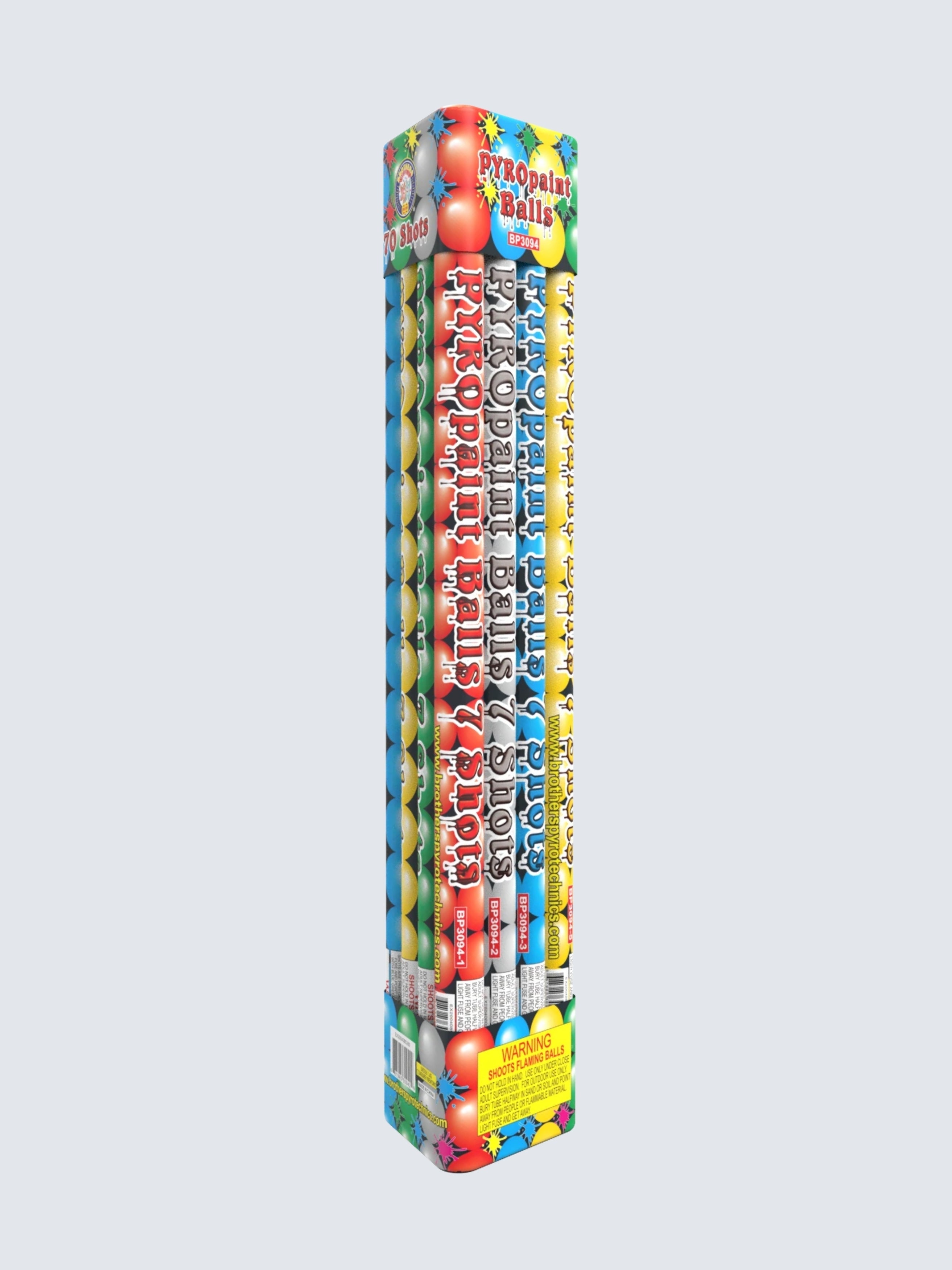 Pyropaint Balls | 7 Shot Roman Candle