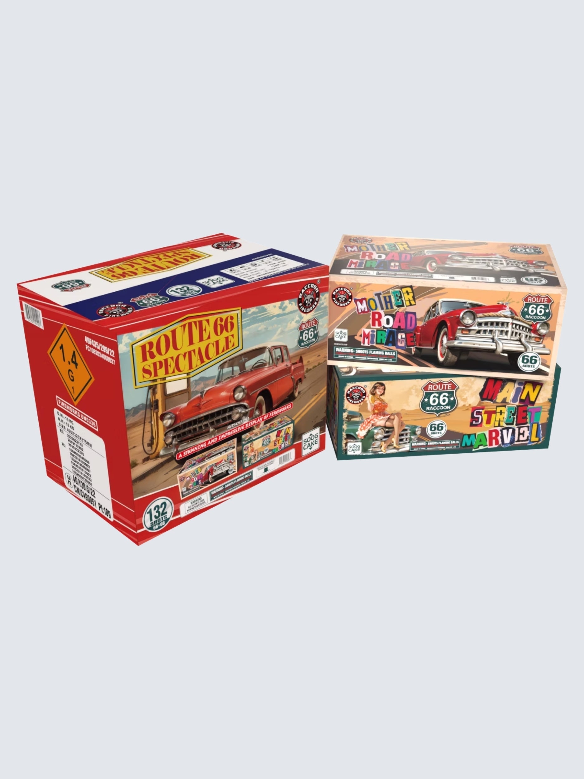 Route 66 Spectacle | 132 Shot Aerial Repeater Box Kit™
