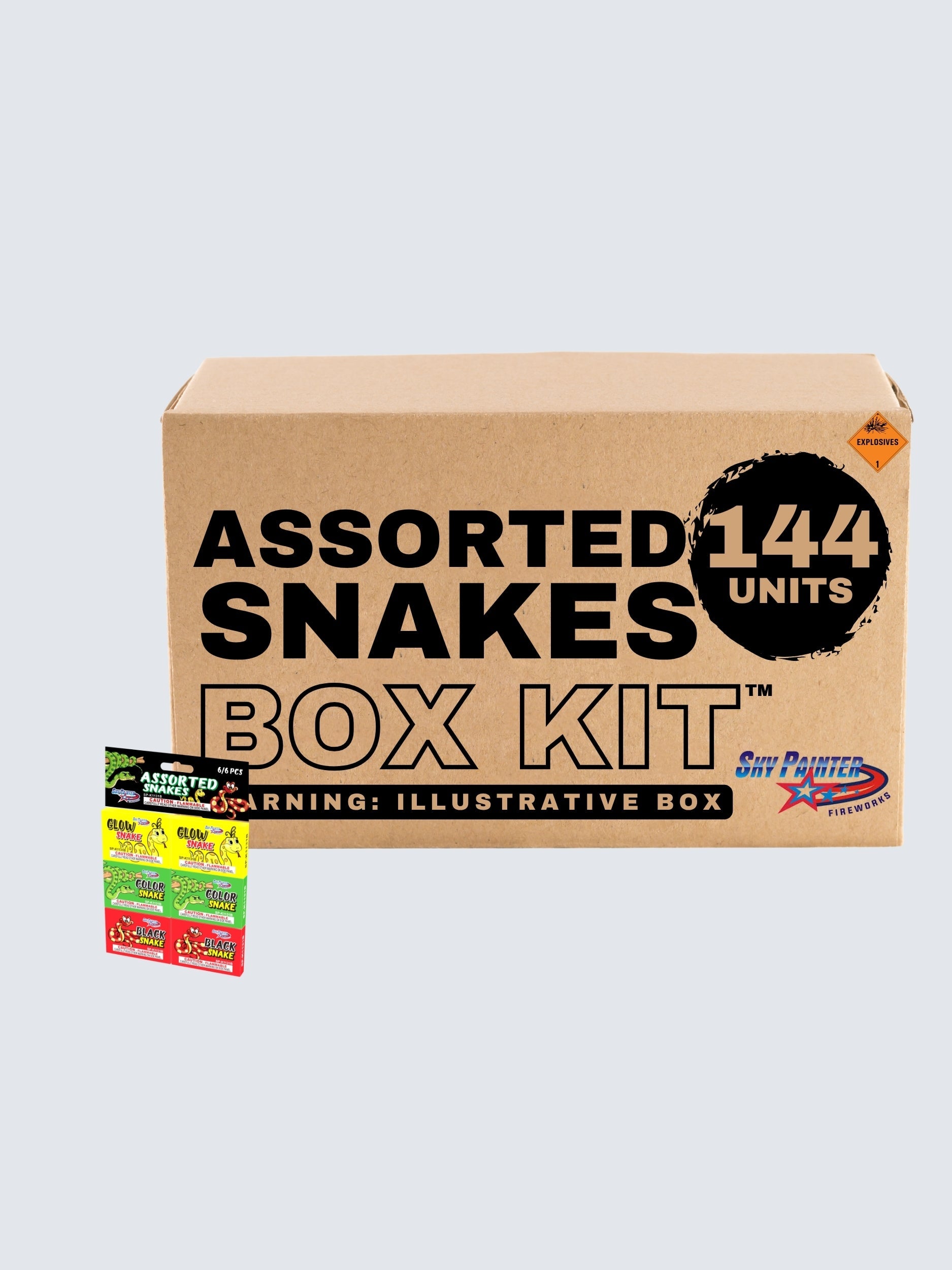 Sky Painter Assorted Snakes | Animal Shape Expendable Ground Novelty