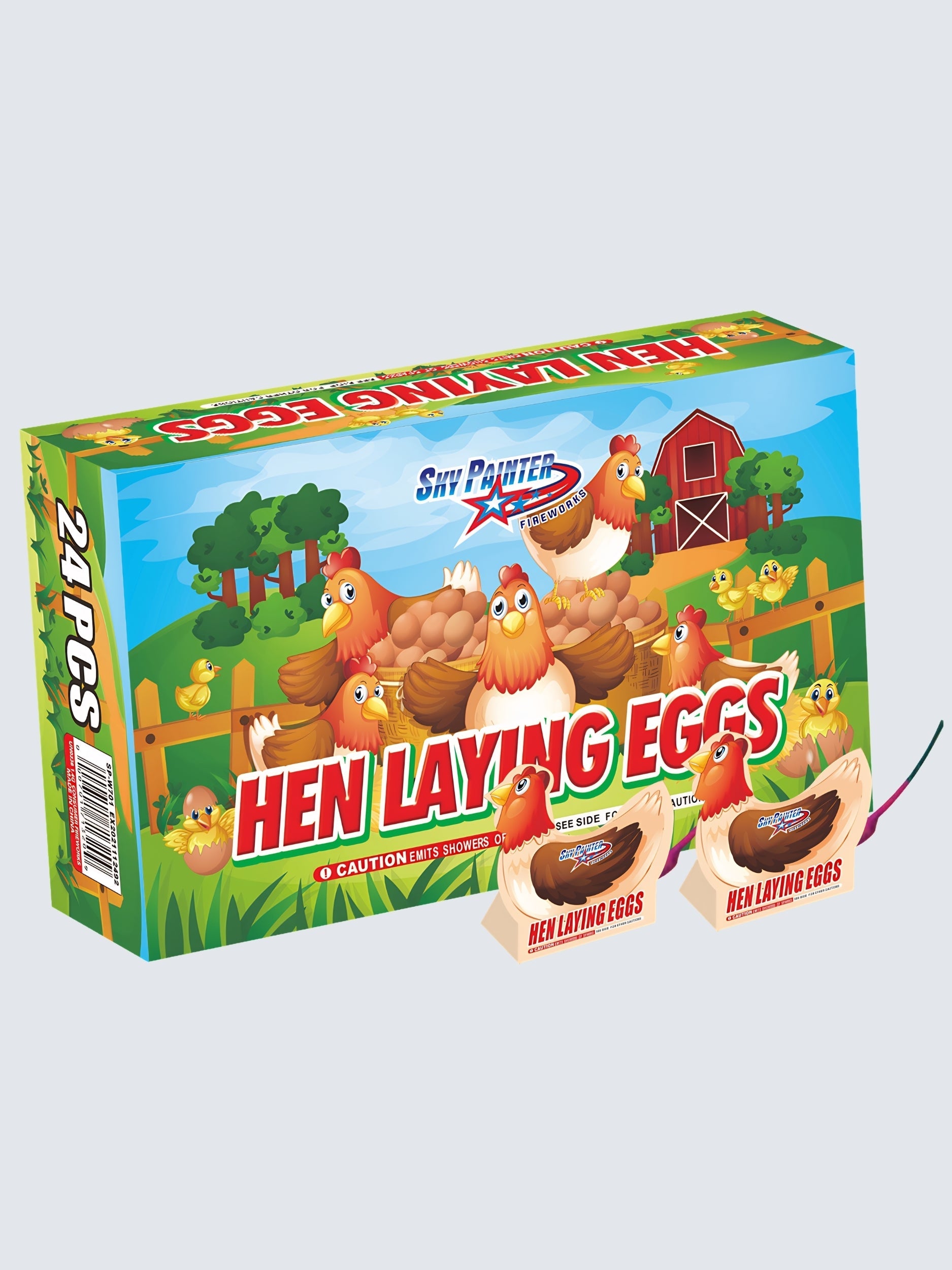 Sky Painter Hen Laying Eggs | Paper-craft Chicken Shape Fountain Ground Novelty
