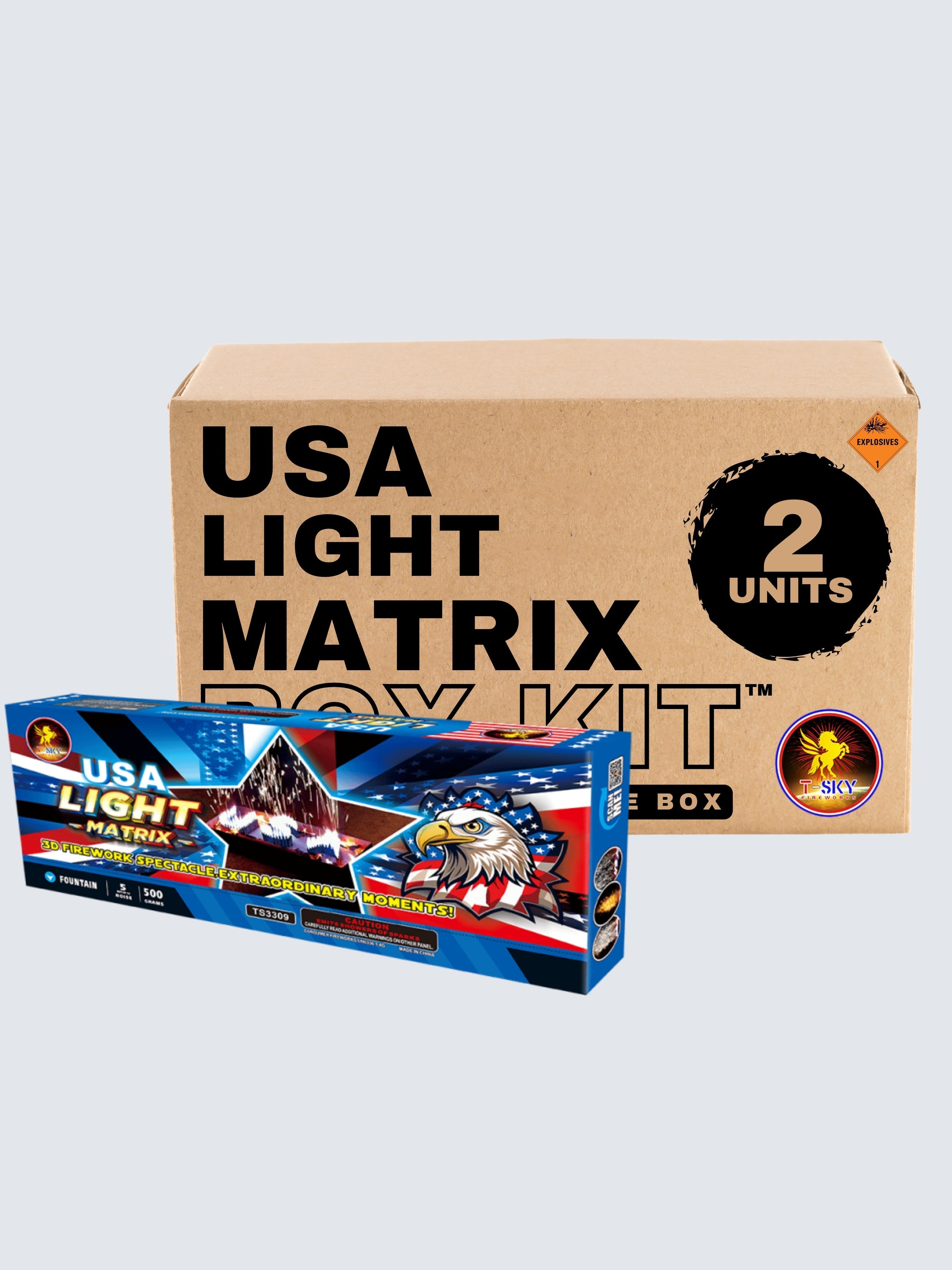 USA Light Matrix | X-tra Large Shower Fountain Spurt™