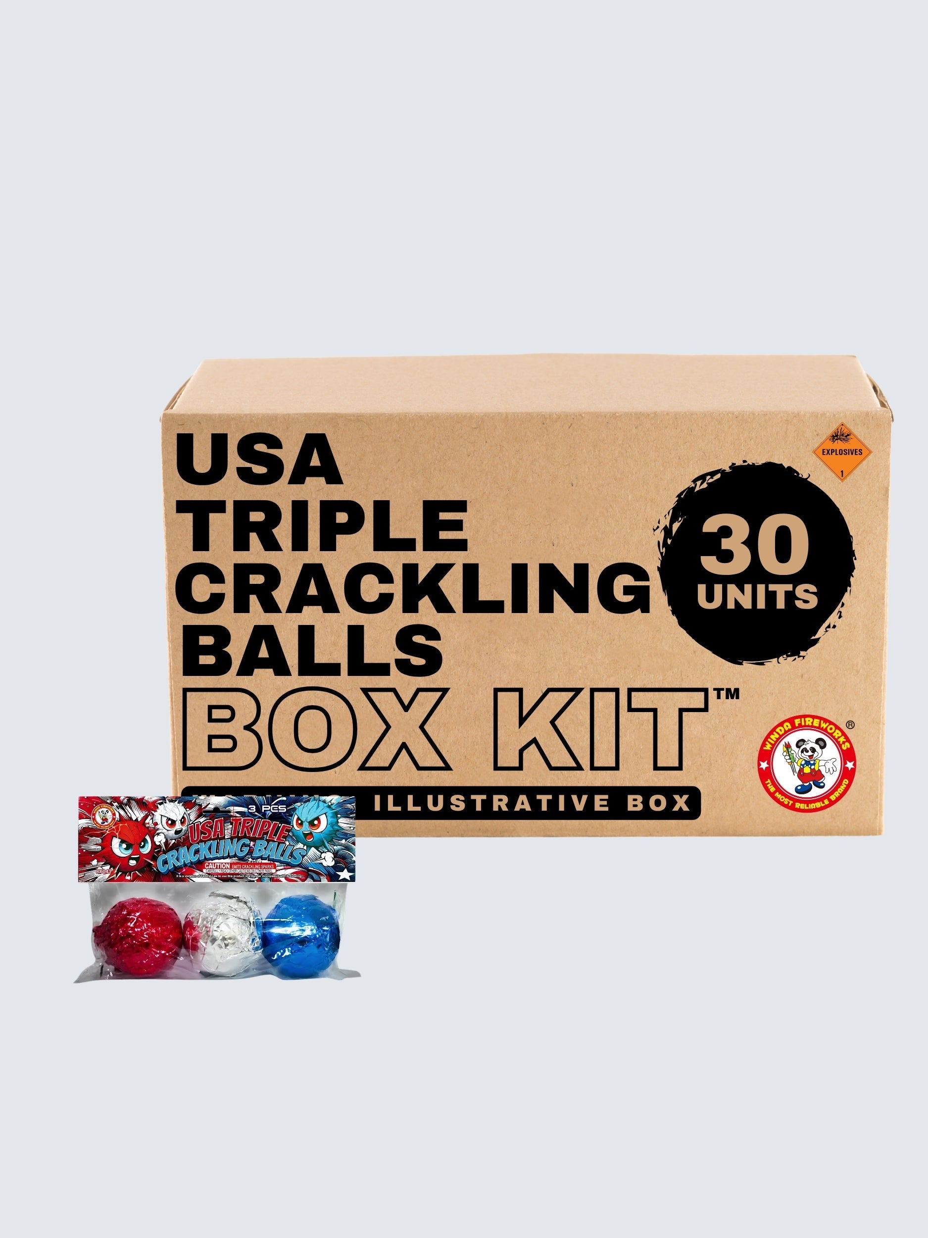 USA Triple Crackling Balls | Chain Crackle Noisemaker