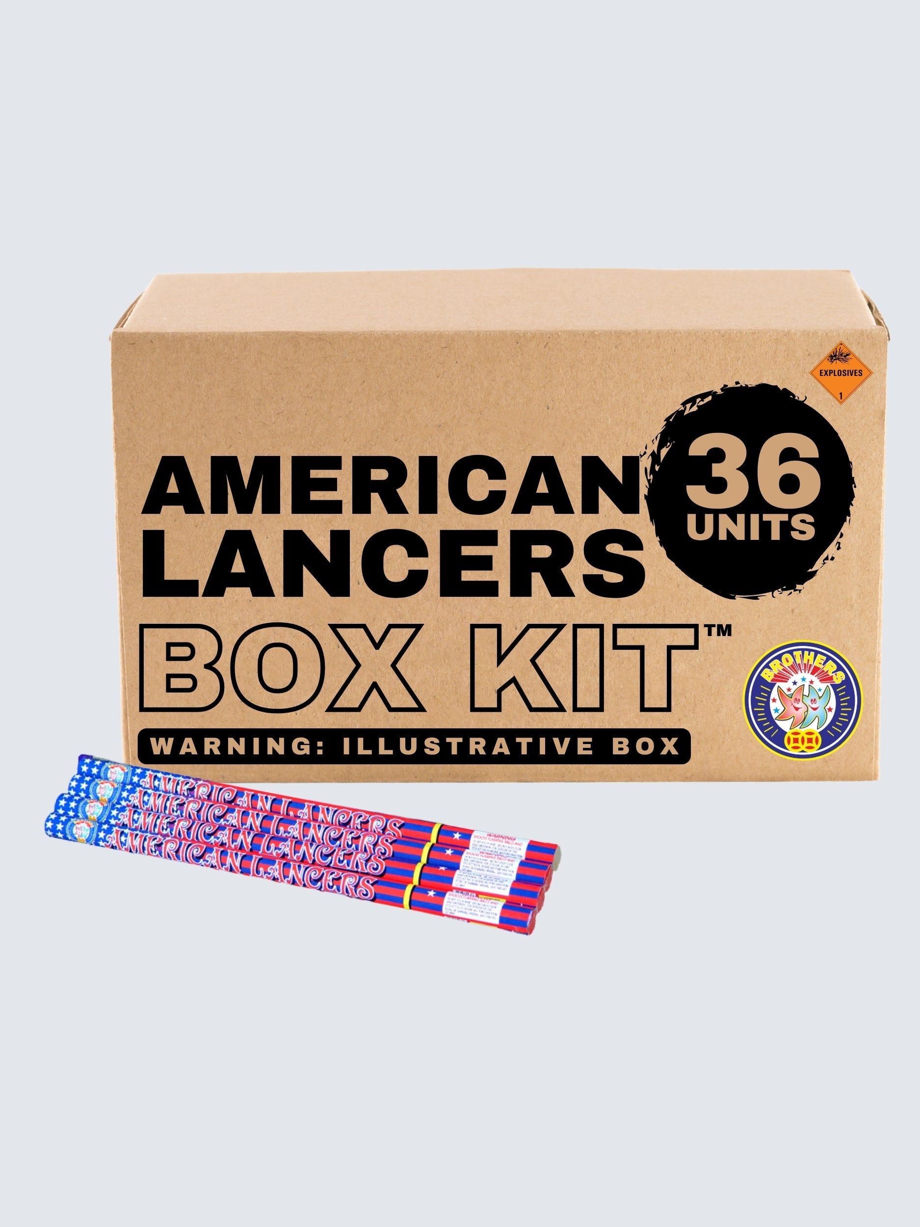American Lancers | 8 Shot Barrage Candle by Brothers Pyrotechnics -Shop Online for Standard Candle at Elite Fireworks!