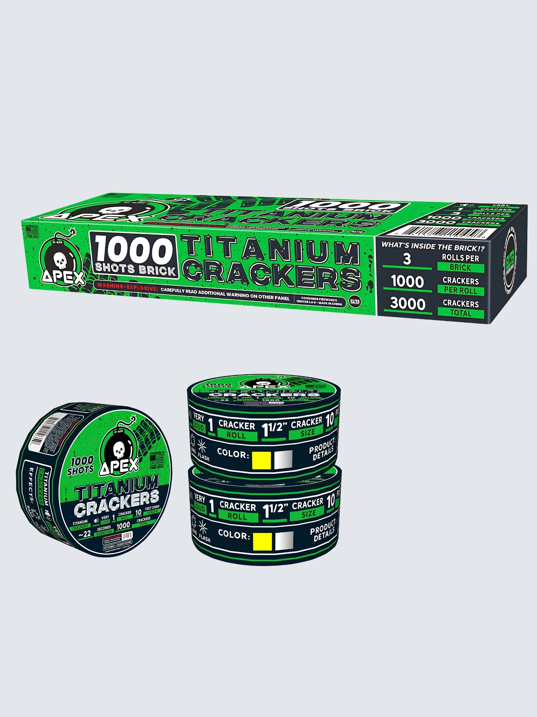 Apex Titanium Crackers™ | 1000 Shot Noisemaker by Apex by Elite!™ -Shop Online for Large Titanium Cracker at Elite Fireworks!