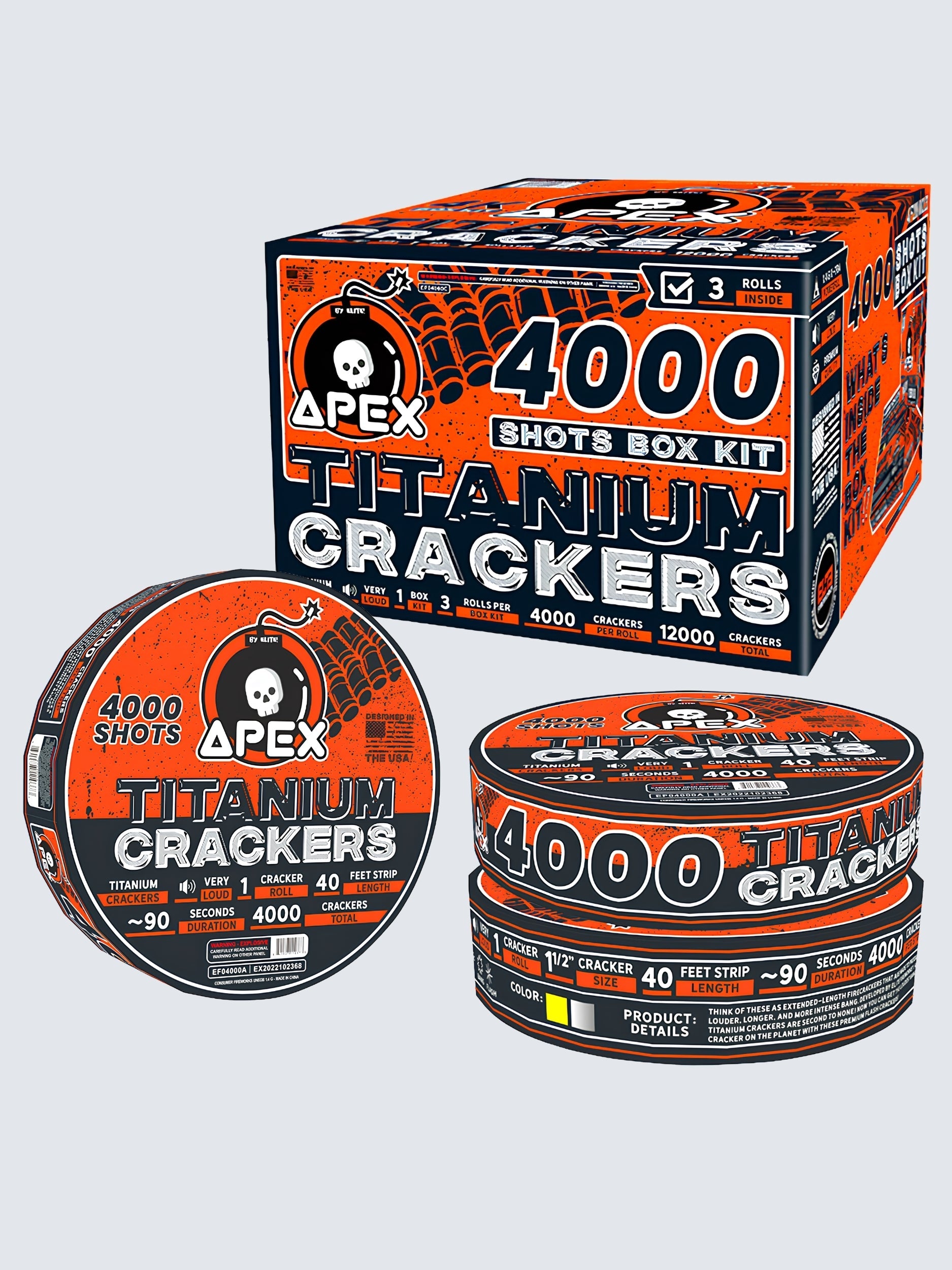 Apex Titanium Crackers™ | 4000 Shot Noisemaker by Apex by Elite!™ -Shop Online for X-tra Large Titanium Cracker™ at Elite Fireworks!