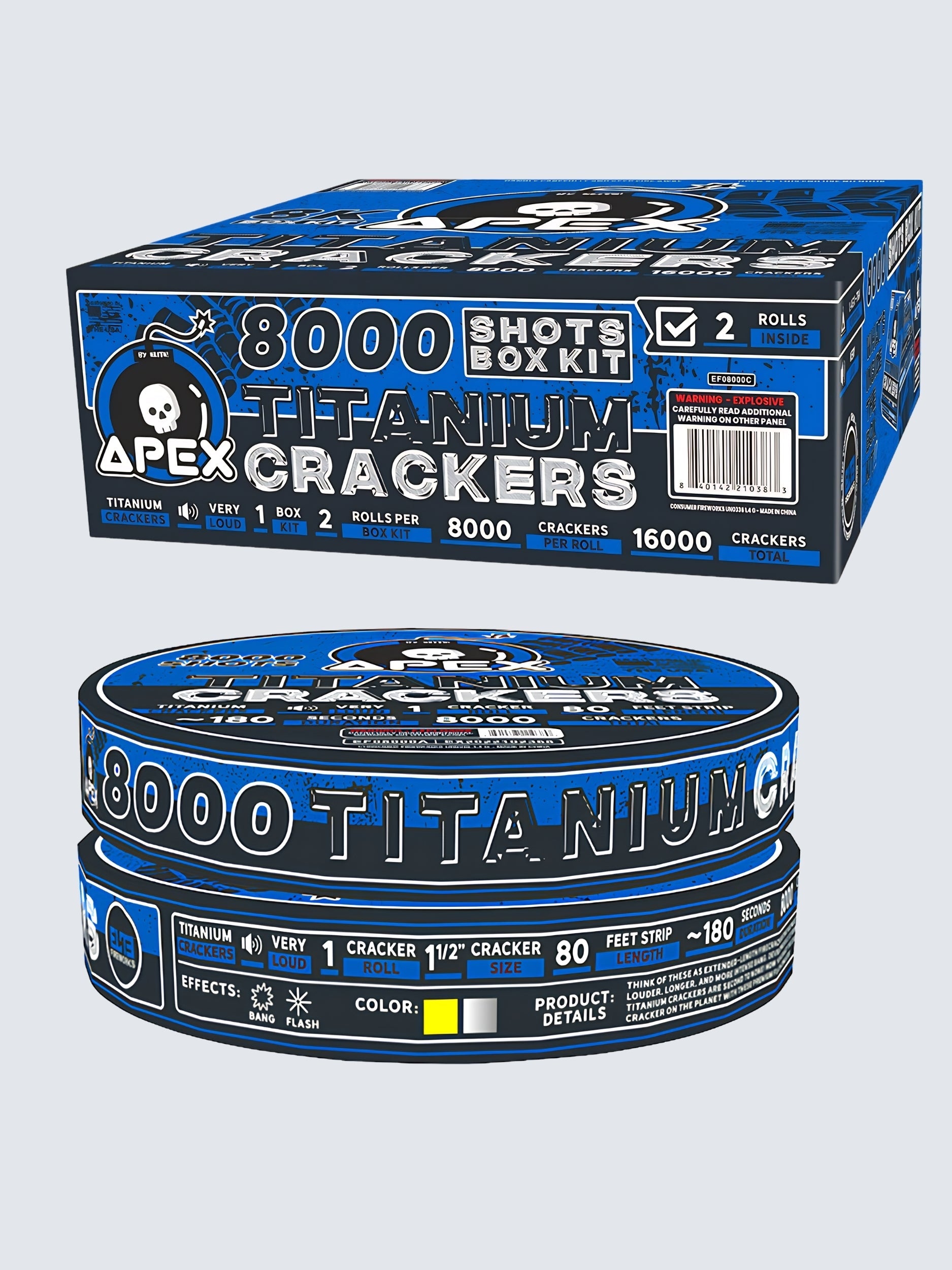 Apex Titanium Crackers™ | 8000 Shot Noisemaker by Apex by Elite!™ -Shop Online for X-tra Large Titanium Cracker™ at Elite Fireworks!