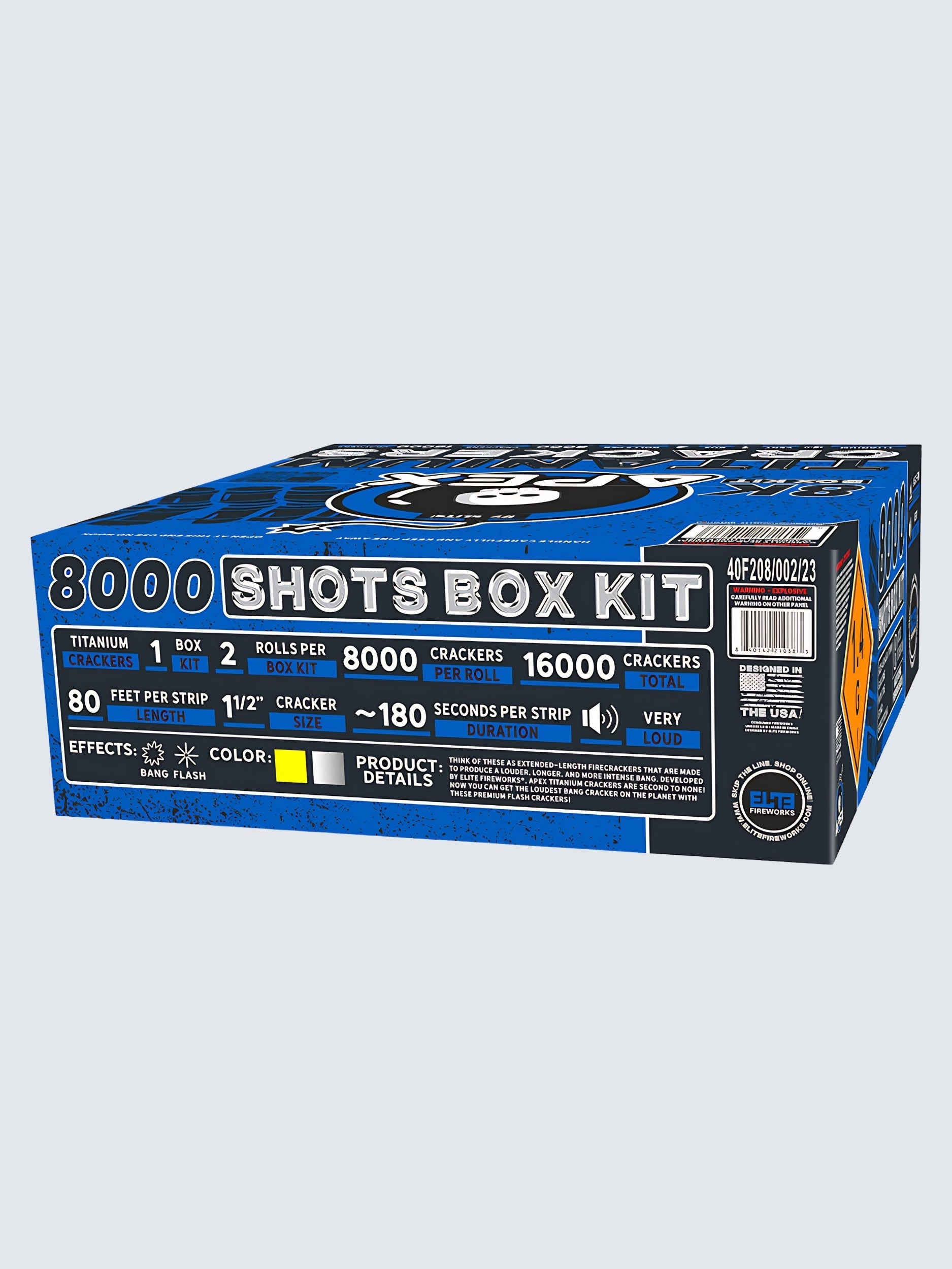 Apex Titanium Crackers™ | 8000 Shot Noisemaker by Apex by Elite!™ -Shop Online for X-tra Large Titanium Cracker™ at Elite Fireworks!