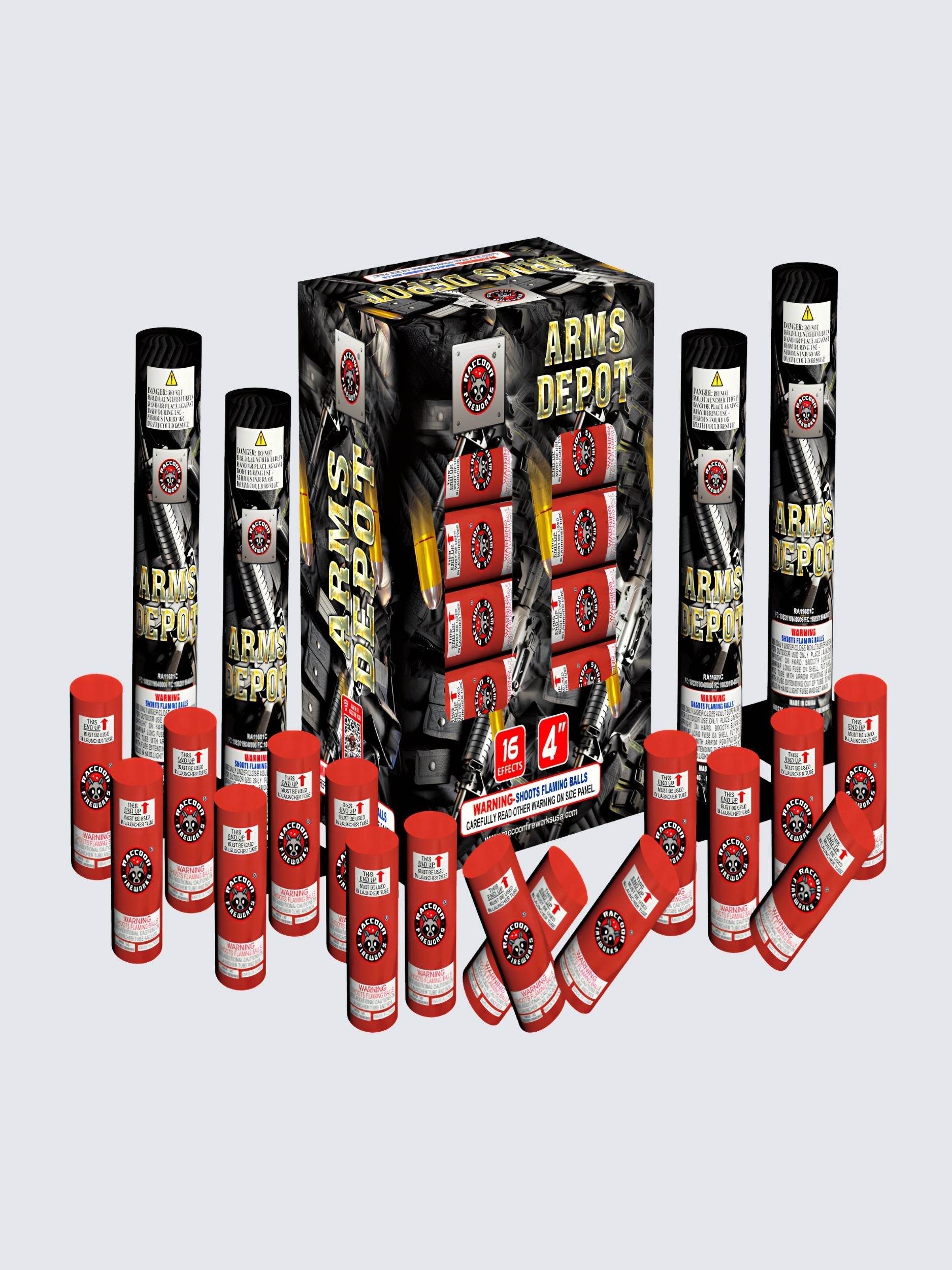 Arms Depot | 16 Break Artillery Shell by Raccoon Fireworks -Shop Online for Large Canister Kit™ at Elite Fireworks!