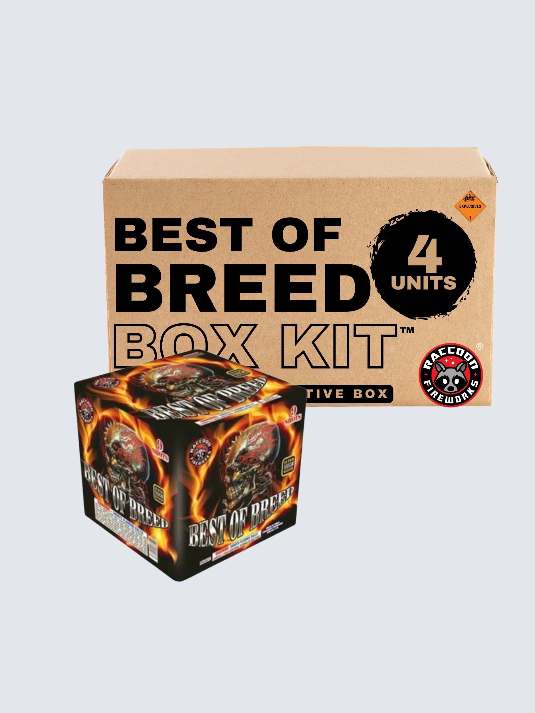 Best of Breed | 9 Shot Aerial Repeater by Raccoon Fireworks -Shop Online for NOAB Cake at Elite Fireworks!