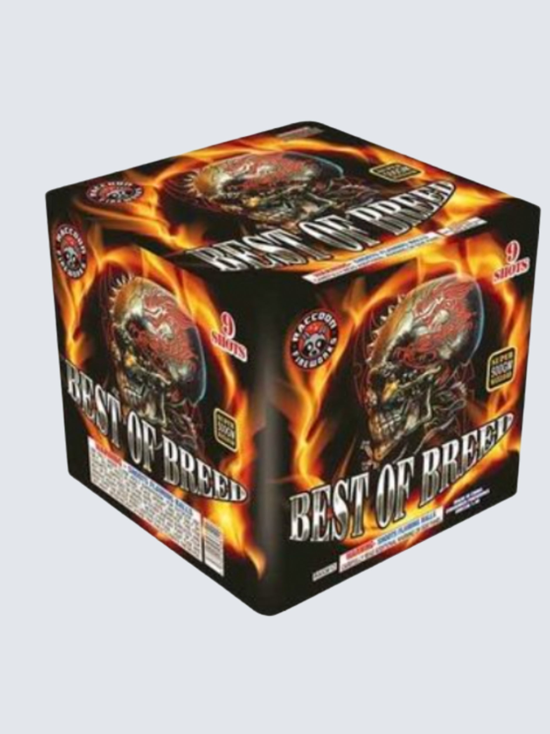 Best of Breed | 9 Shot Aerial Repeater by Raccoon Fireworks -Shop Online for NOAB Cake at Elite Fireworks!