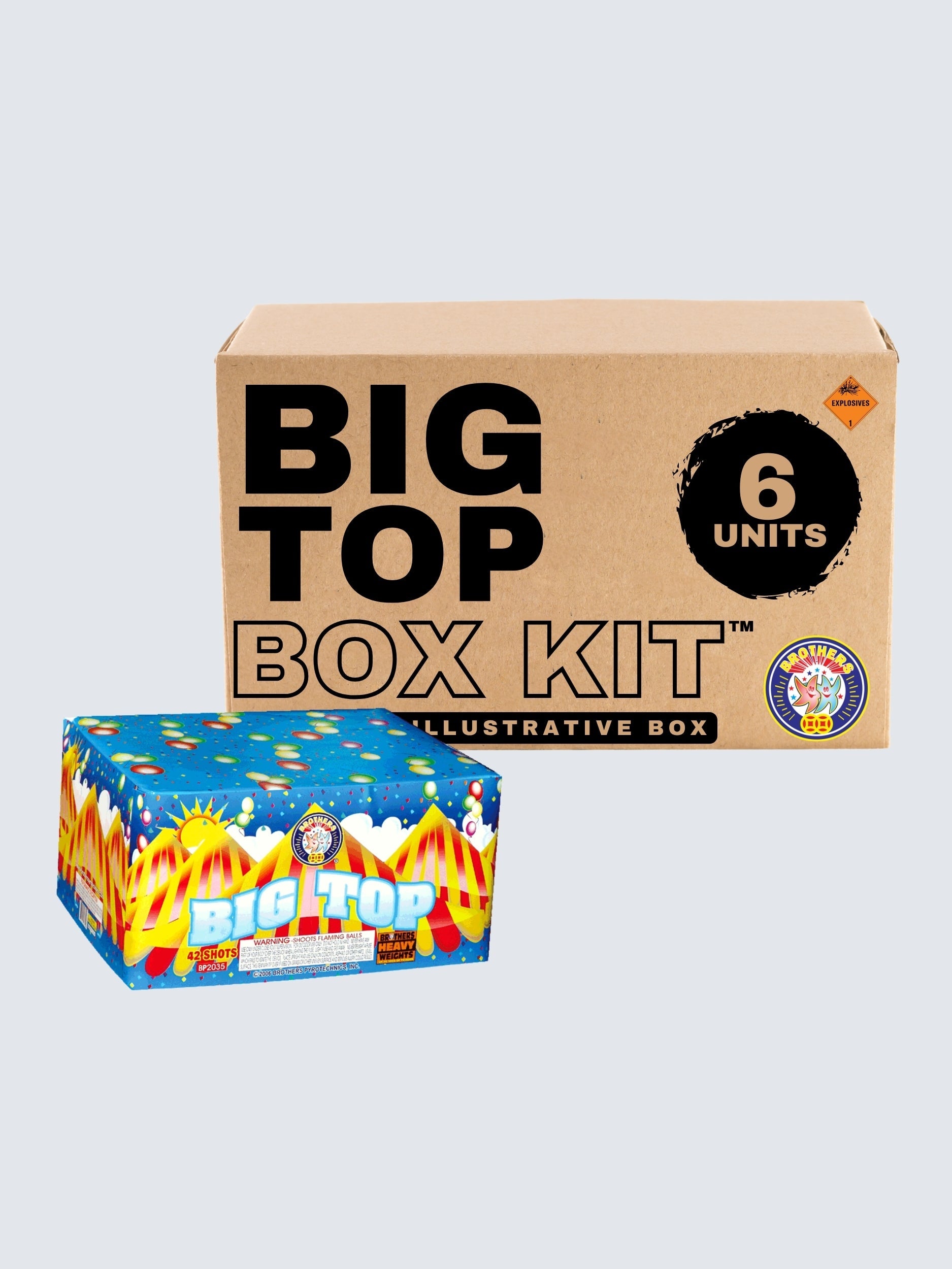 Big Top | 42 Shot Aerial Repeater by Brothers Pyrotechnics -Shop Online for X-tra Large Cake™ at Elite Fireworks!