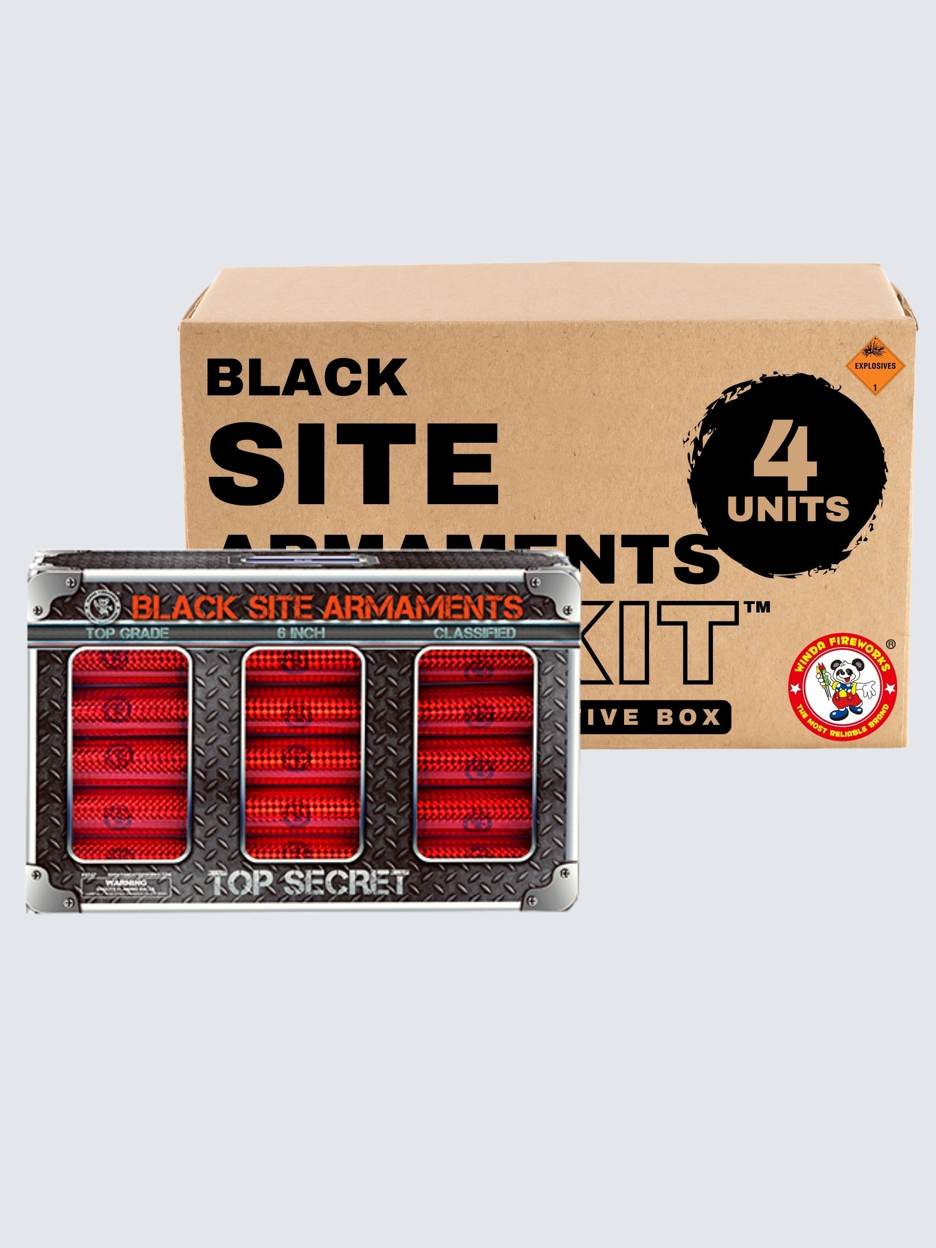 Black Site Armaments | 18 Break Artillery Shell by Winda Fireworks -Shop Online for XX-tra Large Canister Kit™ at Elite Fireworks!