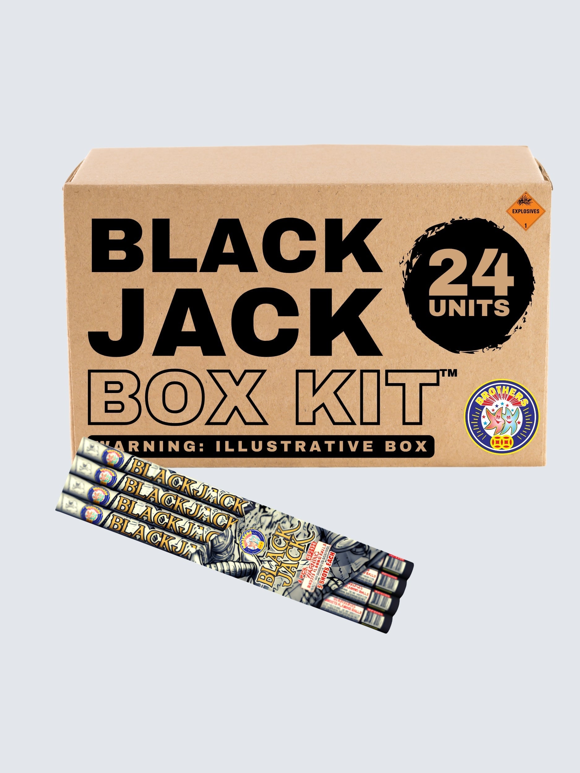 BlackJack | 5 Shot Barrage Candle by Brothers Pyrotechnics -Shop Online for Large Candle at Elite Fireworks!