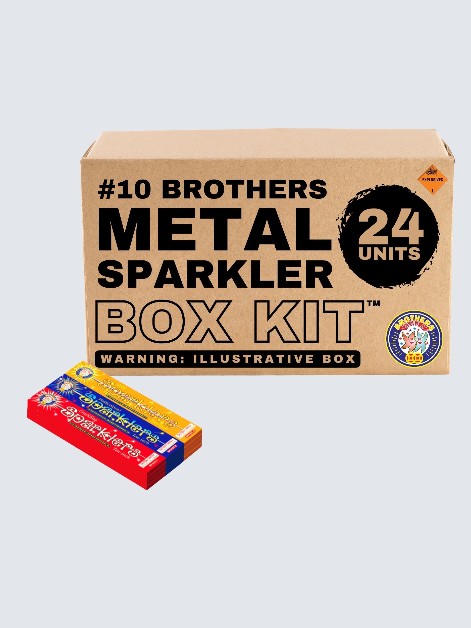 Brothers Metal Sparkler | 10 Inch Multi-Type Metal Handheld Sparkler by Brothers Pyrotechnics -Shop Online for Standard Sparkler at Elite Fireworks!
