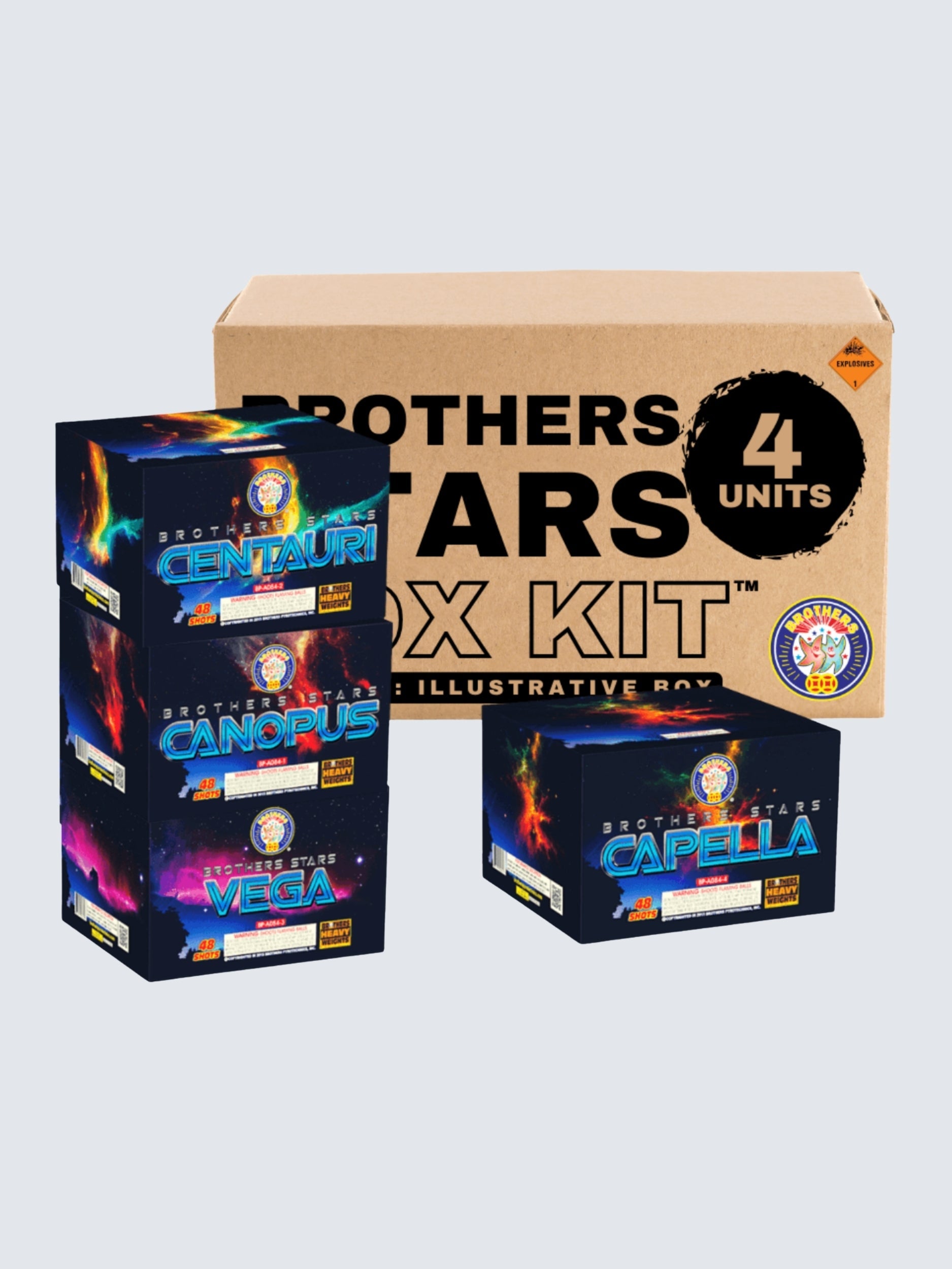 Brothers Stars | 192 Shot Aerial Repeater Box Kit™