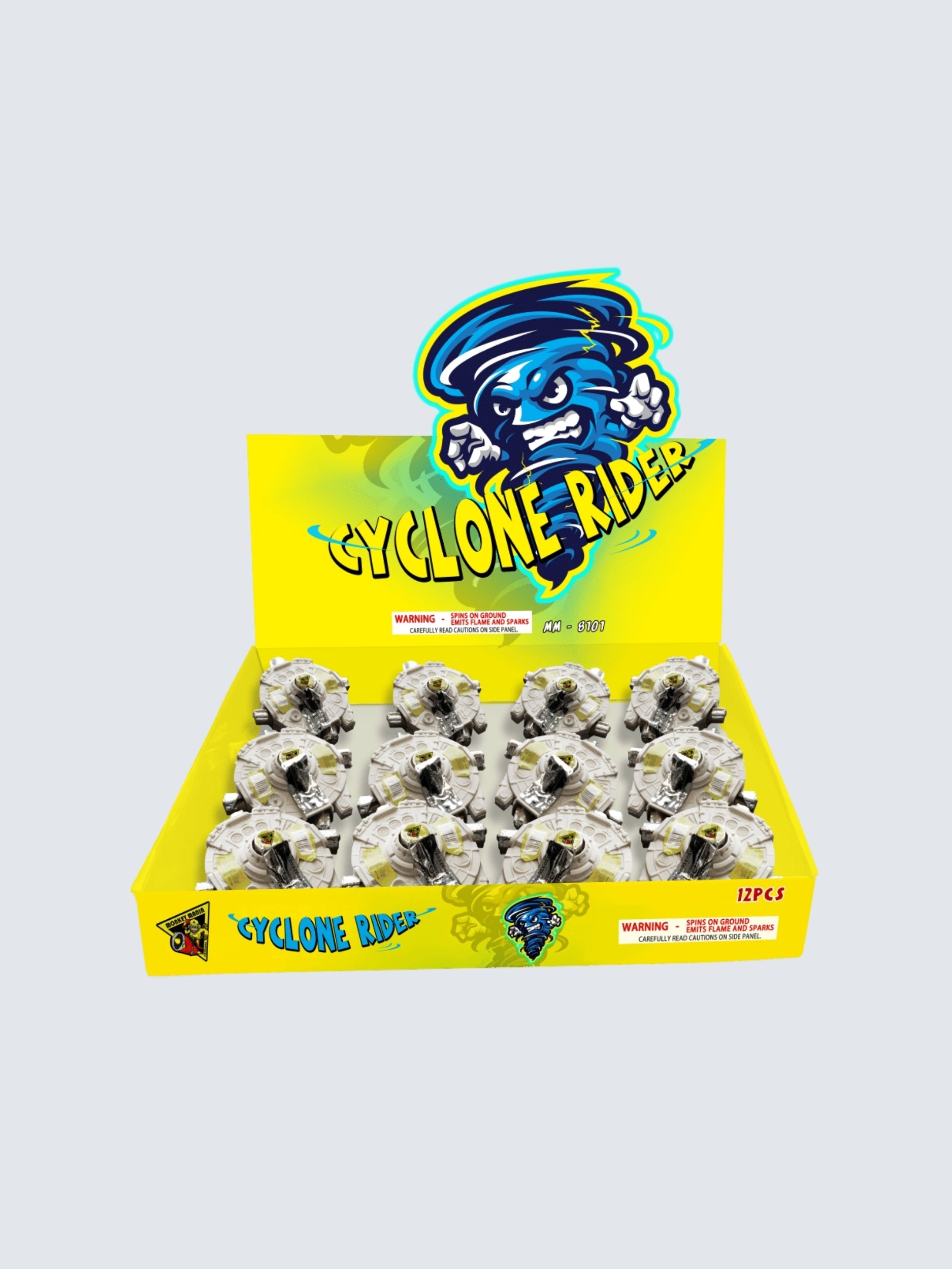 Cyclone Rider | Rapid Plastic Spinning Ground Novelty by Monkey Mania -Shop Online for Standard Spinner at Elite Fireworks!