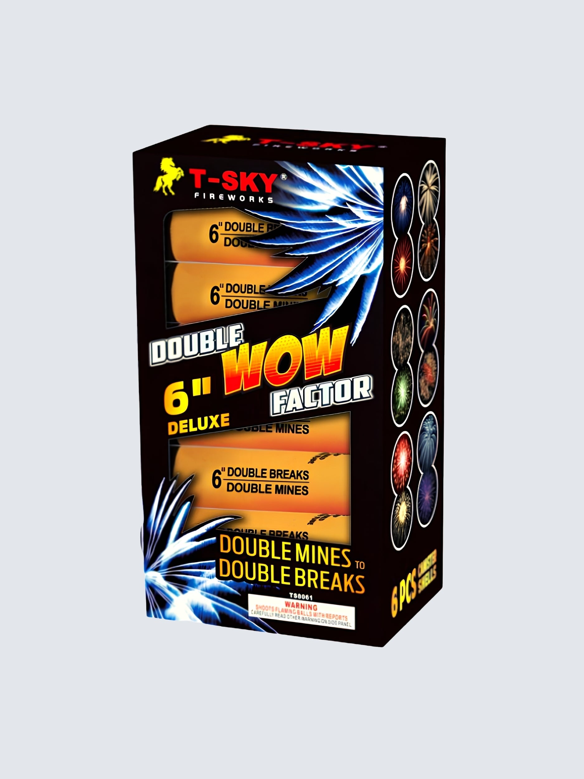 Double Wow Factor | 12 Break Artillery Shell by T-Sky Fireworks -Shop Online for XX-tra Large Canister Kit™ at Elite Fireworks!