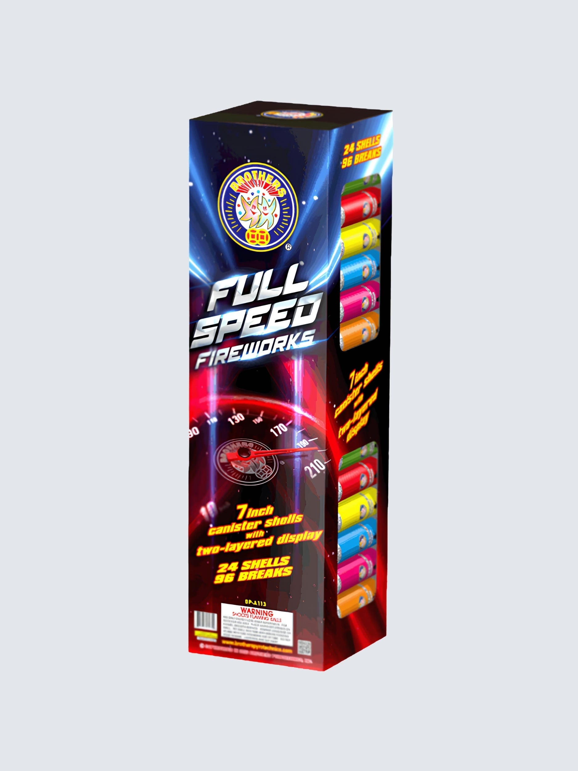 Full Speed | 60 Break Artillery Shell by Brothers Pyrotechnics -Shop Online for XX-tra Large Canister Kit™ at Elite Fireworks!