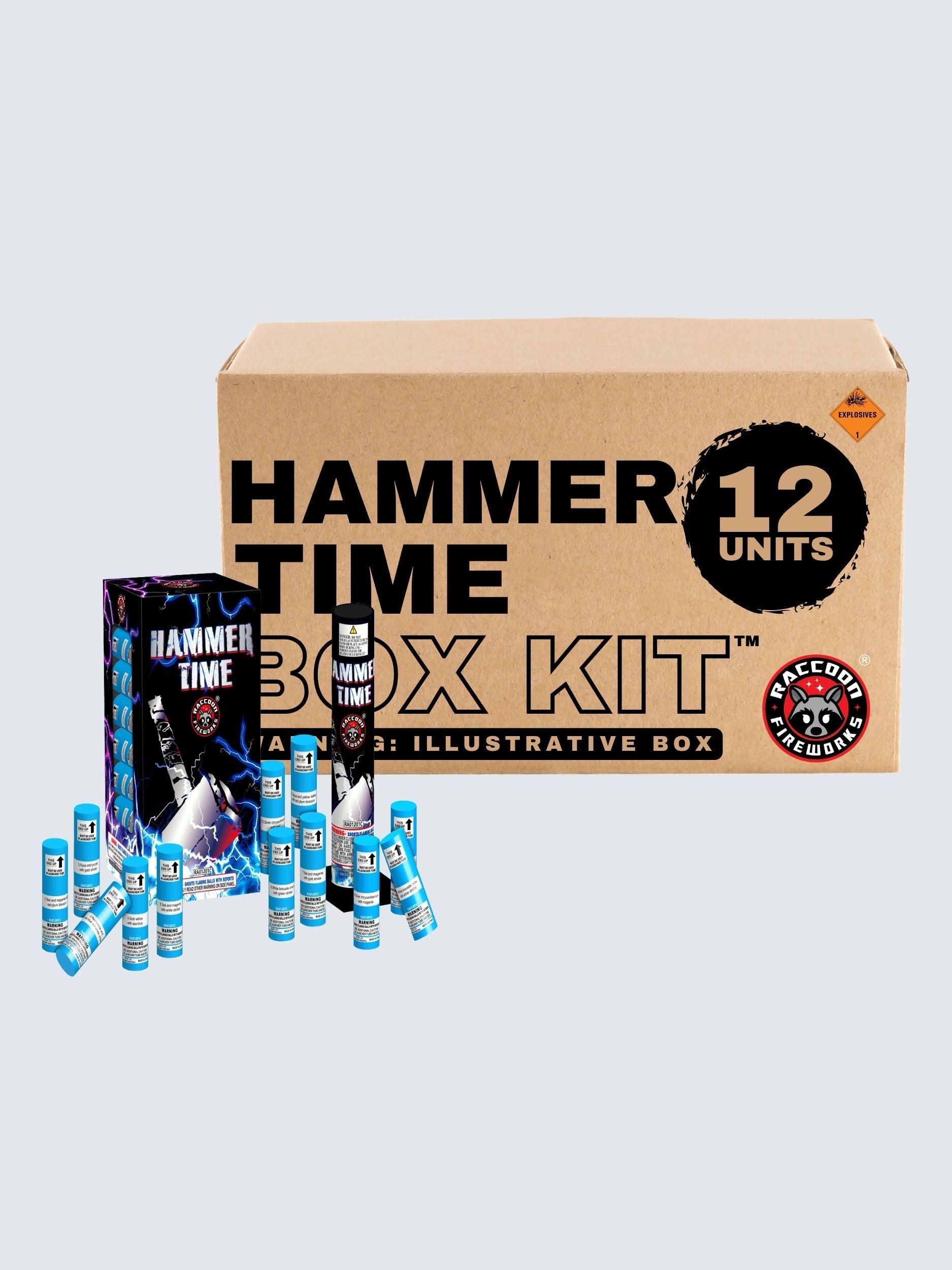 Hammer Time | 12 Break Artillery Shell by Raccoon Fireworks -Shop Online for Large Canister Kit™ at Elite Fireworks!
