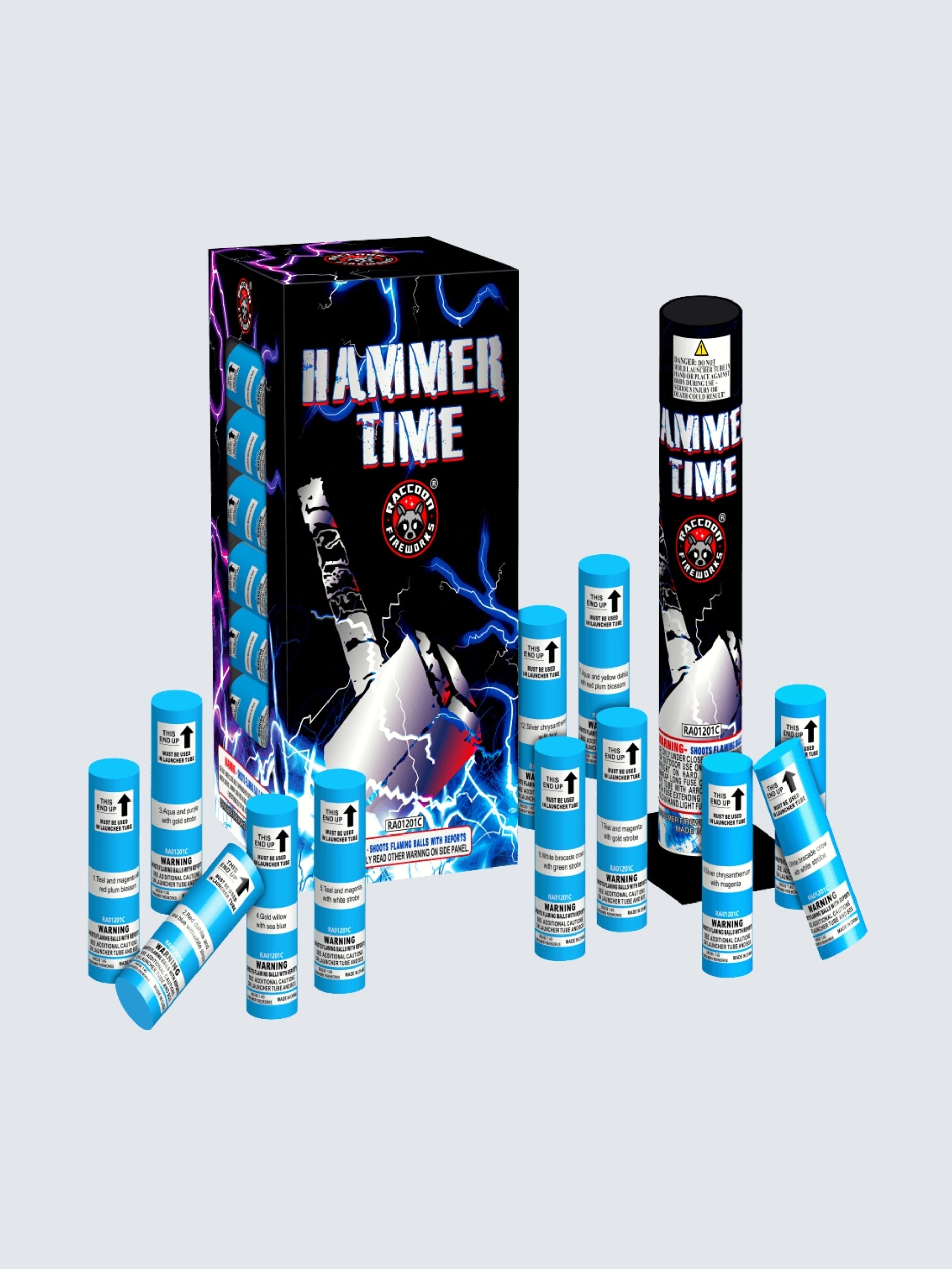 Hammer Time | 12 Break Artillery Shell by Raccoon Fireworks -Shop Online for Large Canister Kit™ at Elite Fireworks!