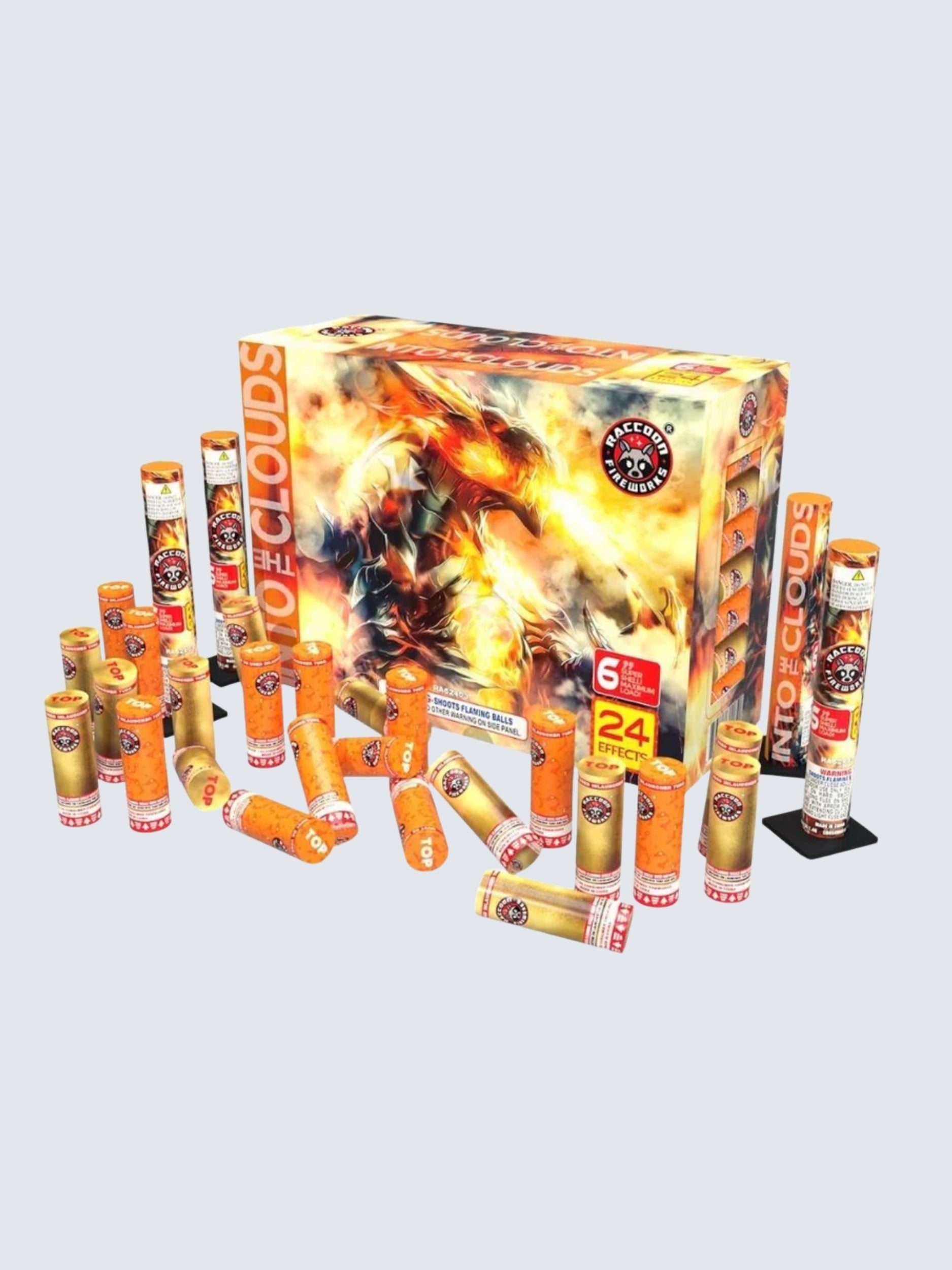 Into The Clouds | 30 Break Artillery Shell by Raccoon Fireworks -Shop Online for XX-tra Large Canister Kit™ at Elite Fireworks!