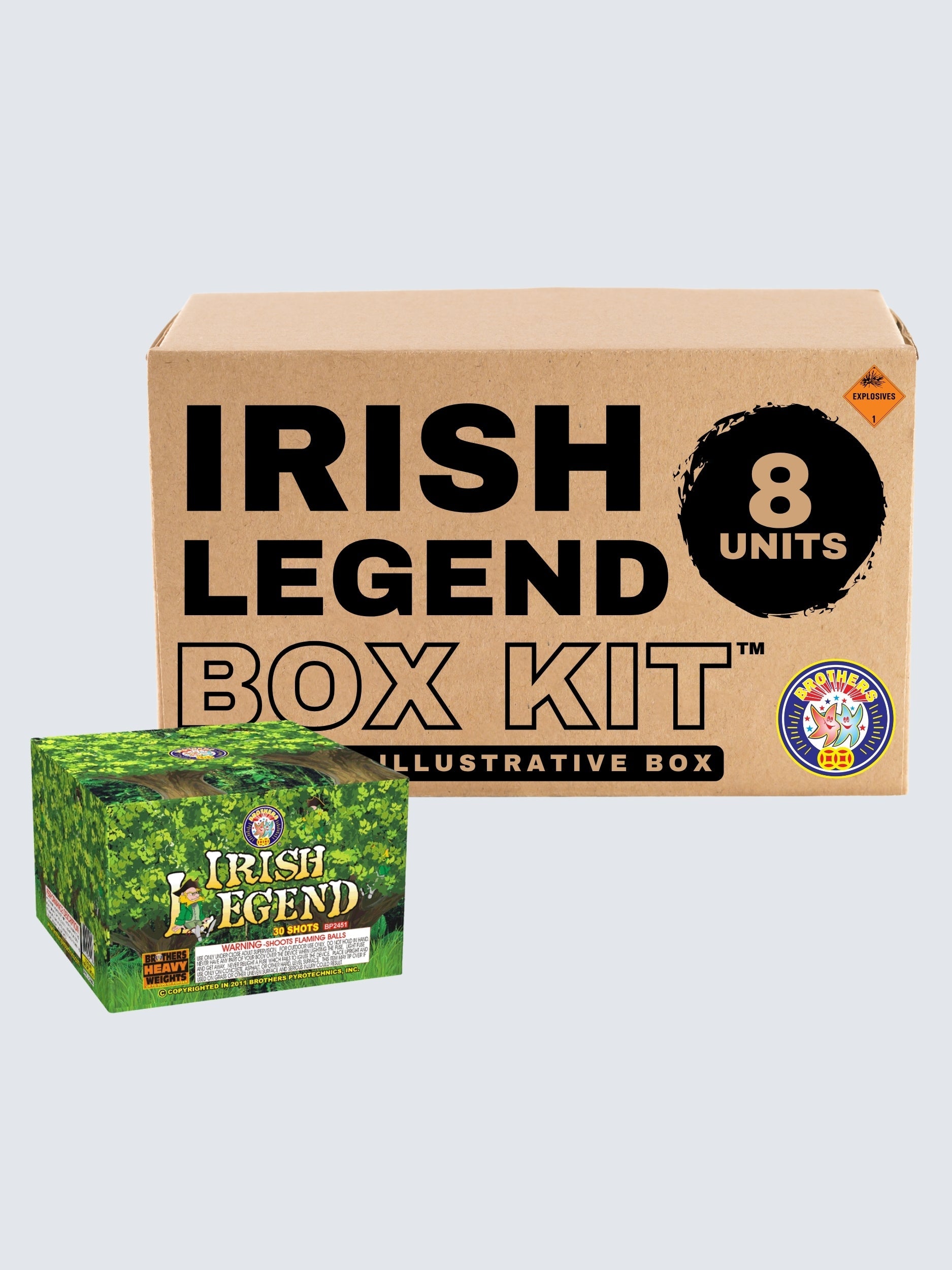 Irish Legend | 30 Shot Aerial Repeater by Brothers Pyrotechnics -Shop Online for Large Cake at Elite Fireworks!