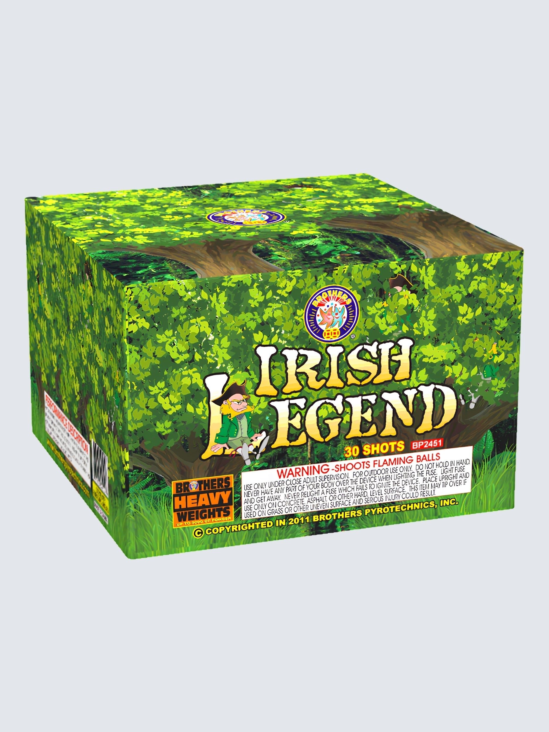Irish Legend | 30 Shot Aerial Repeater by Brothers Pyrotechnics -Shop Online for Large Cake at Elite Fireworks!