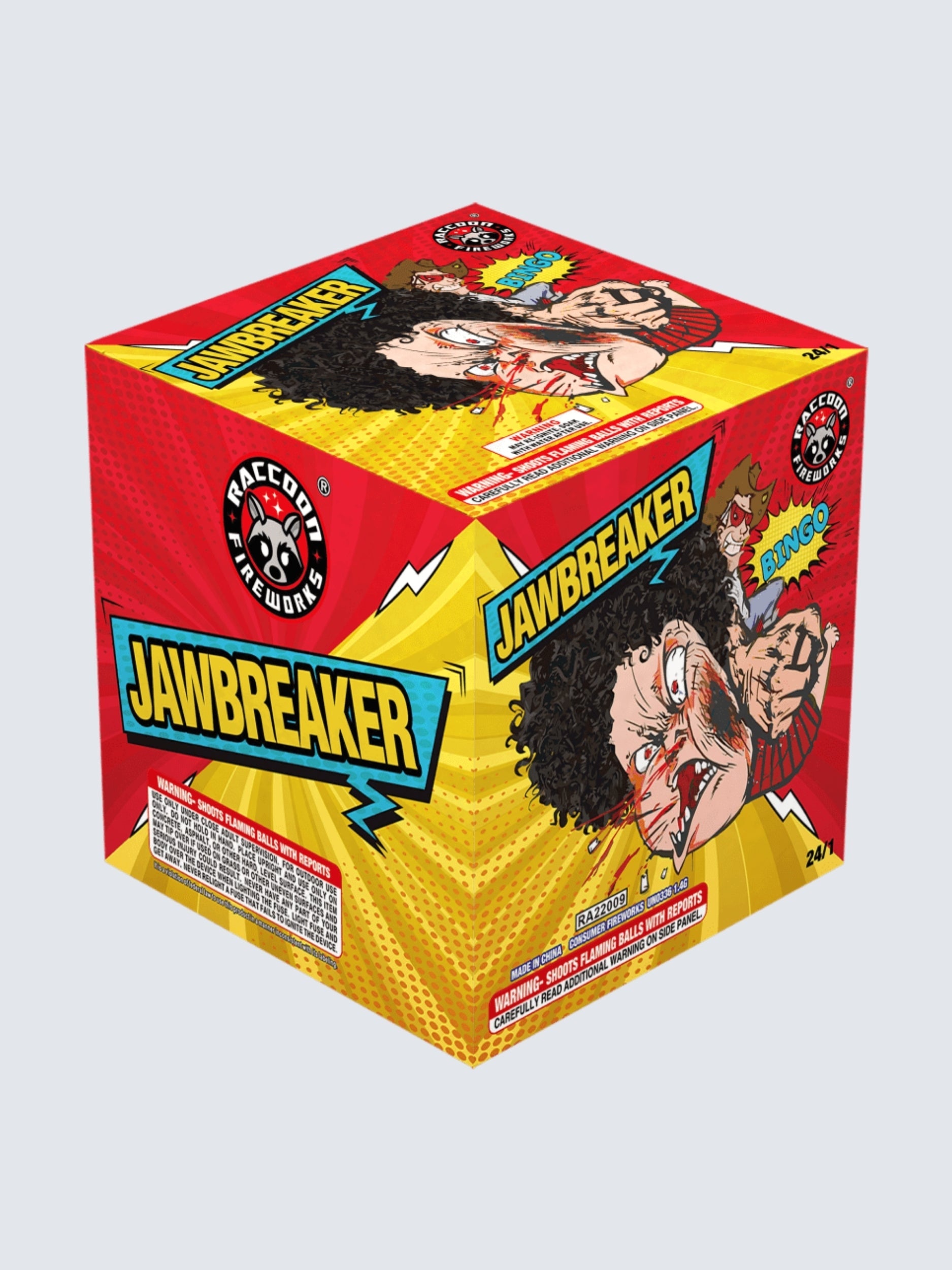 Jawbreaker | 25 Shot Aerial Repeater by Raccoon Fireworks -Shop Online for Standard Cake at Elite Fireworks!