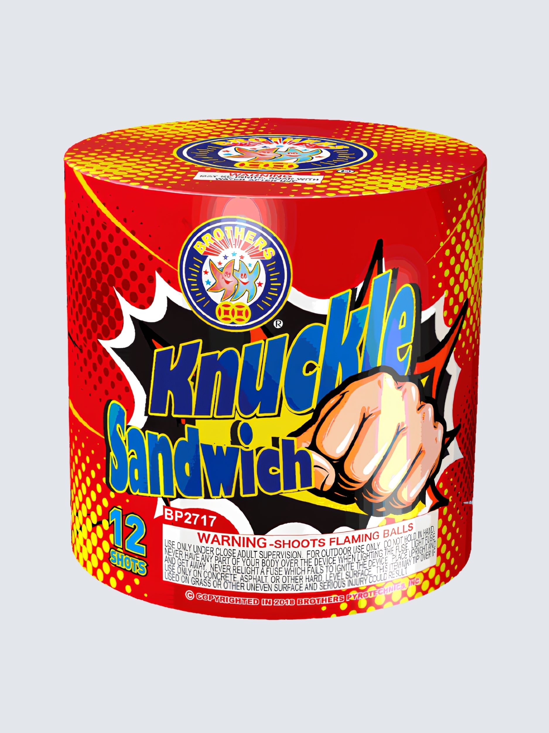 Knuckle Sandwich | 12 Shot Aerial Repeater by Brothers Pyrotechnics -Shop Online for Standard Cake at Elite Fireworks!