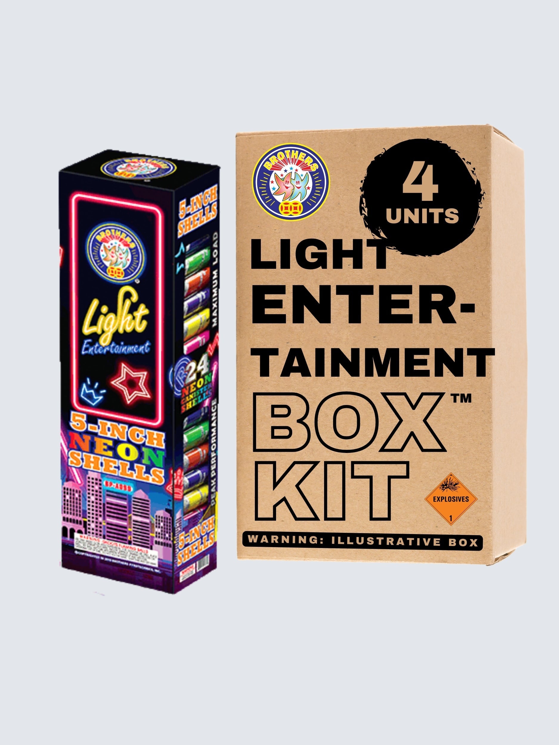 Light Entertainment | 24 Break Artillery Shell by Brothers Pyrotechnics -Shop Online for X-tra Large Canister Kit™ at Elite Fireworks!