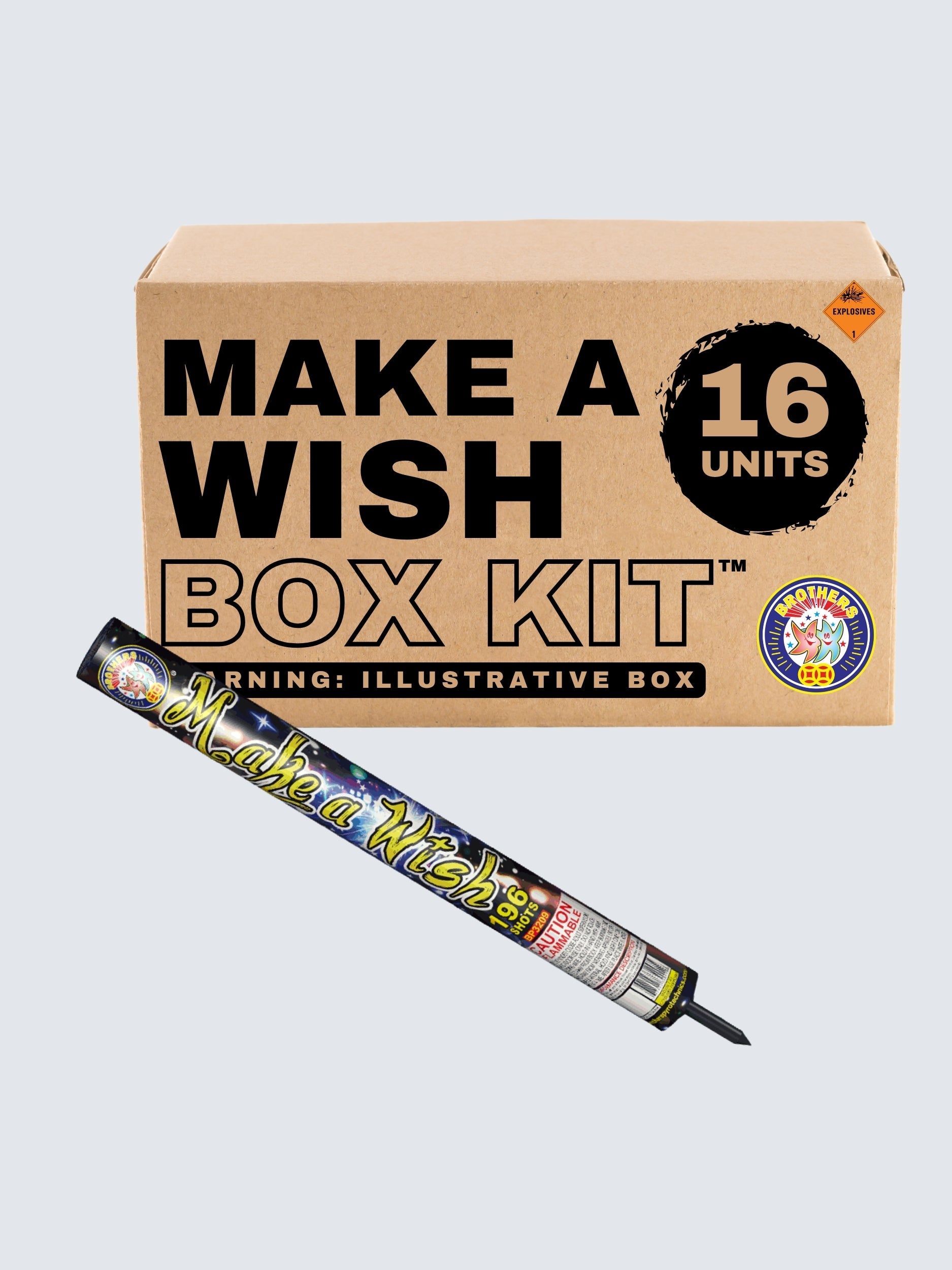 Make A Wish | 196 Shot Barrage Candle by Brothers Pyrotechnics -Shop Online for X-tra Large Candle™ at Elite Fireworks!
