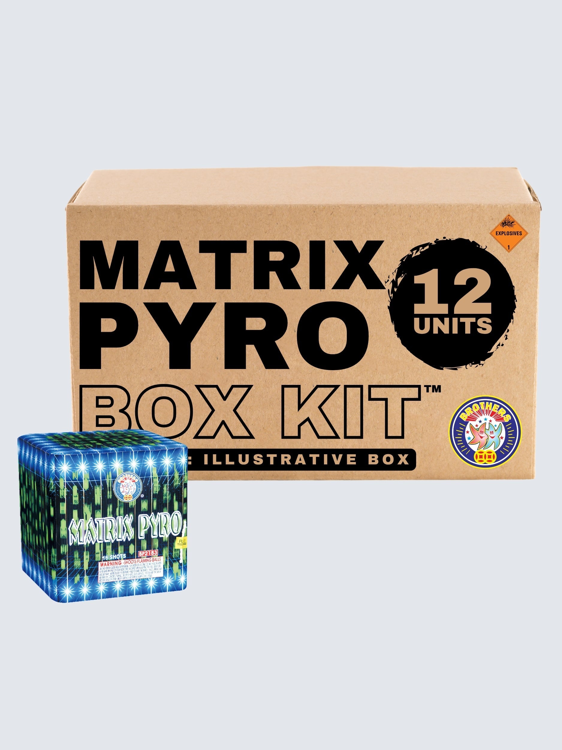 Matrix Pyro | 16 Shot Aerial Repeater by Brothers Pyrotechnics -Shop Online for Standard Cake at Elite Fireworks!