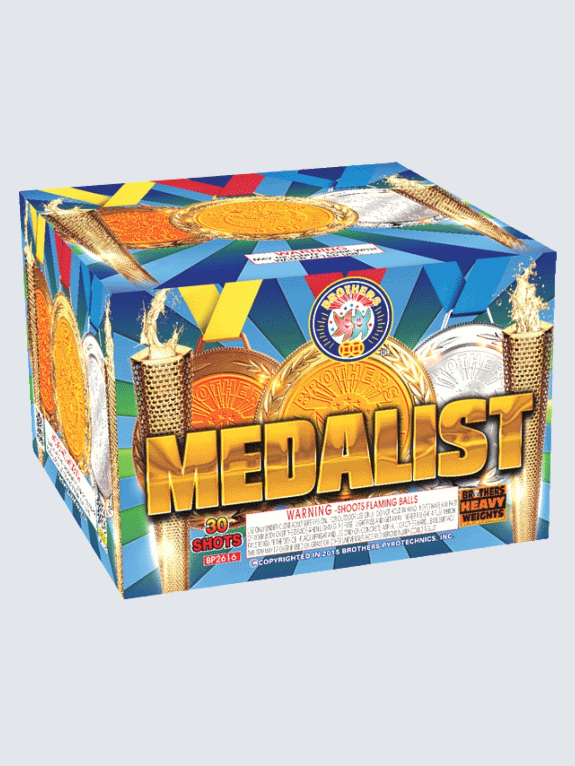 Medalist | 30 Shot Aerial Repeater by Brothers Pyrotechnics -Shop Online for X-tra Large Cake™ at Elite Fireworks!